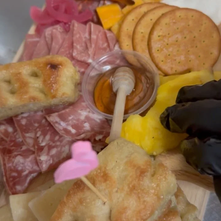 Every Thursday this summer, enjoy our Board &amp; Bottle deal! 
Includes:
✨Beautifully curated charcuterie for 2 featuring hand sliced cheeses &amp; meats, fresh fruit and homemade bread.
✨A bottle of wine selected to pair with your board

$50 or upg