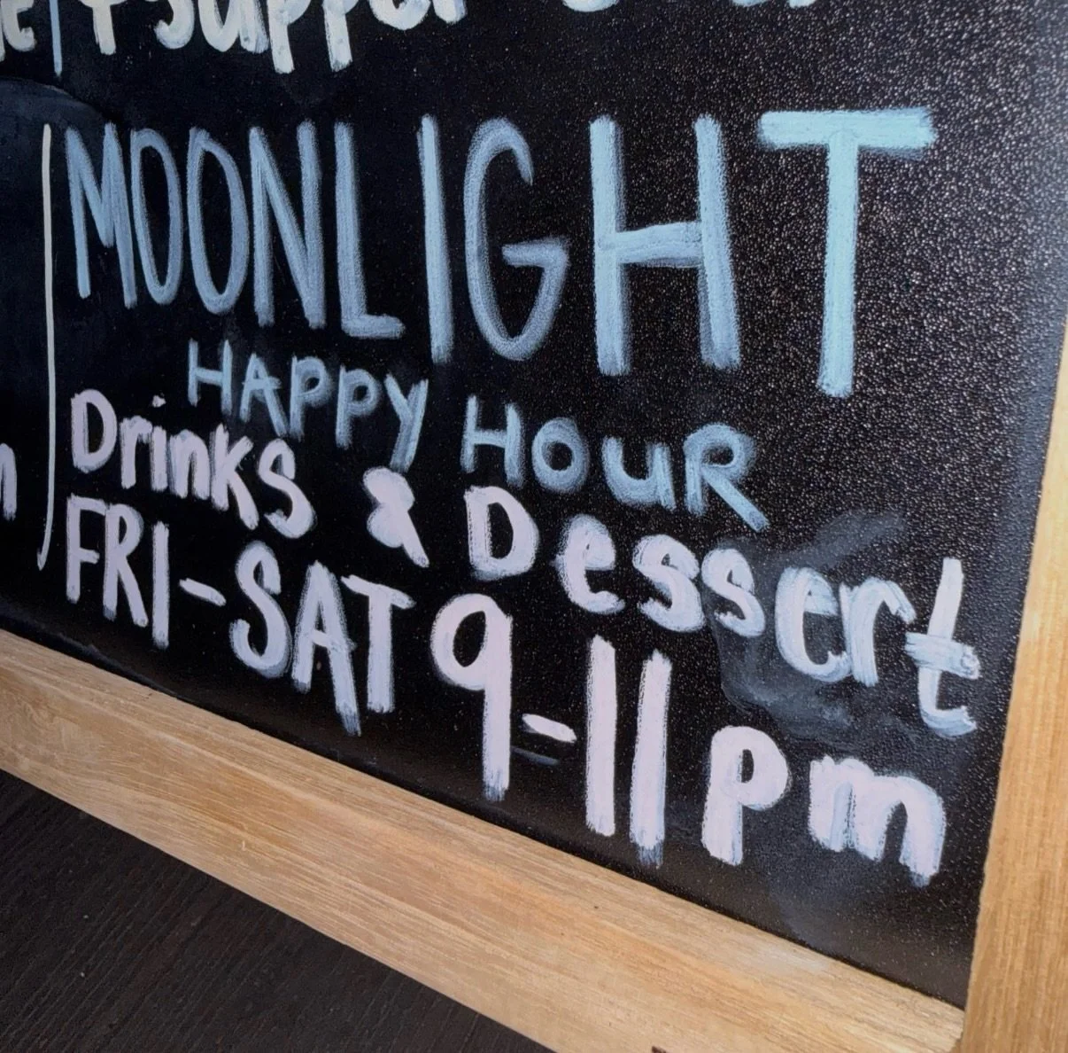 Head to The Wine House late night Fridays &amp; Saturdays and enjoy &ldquo;Moonlight Happy Hour&rdquo; 
Featuring:
✨ $5 house wines
✨Discounted featured wines from $6-$10
✨House-made desserts including our &ldquo;Coconut Dream&rdquo; a cold layered d