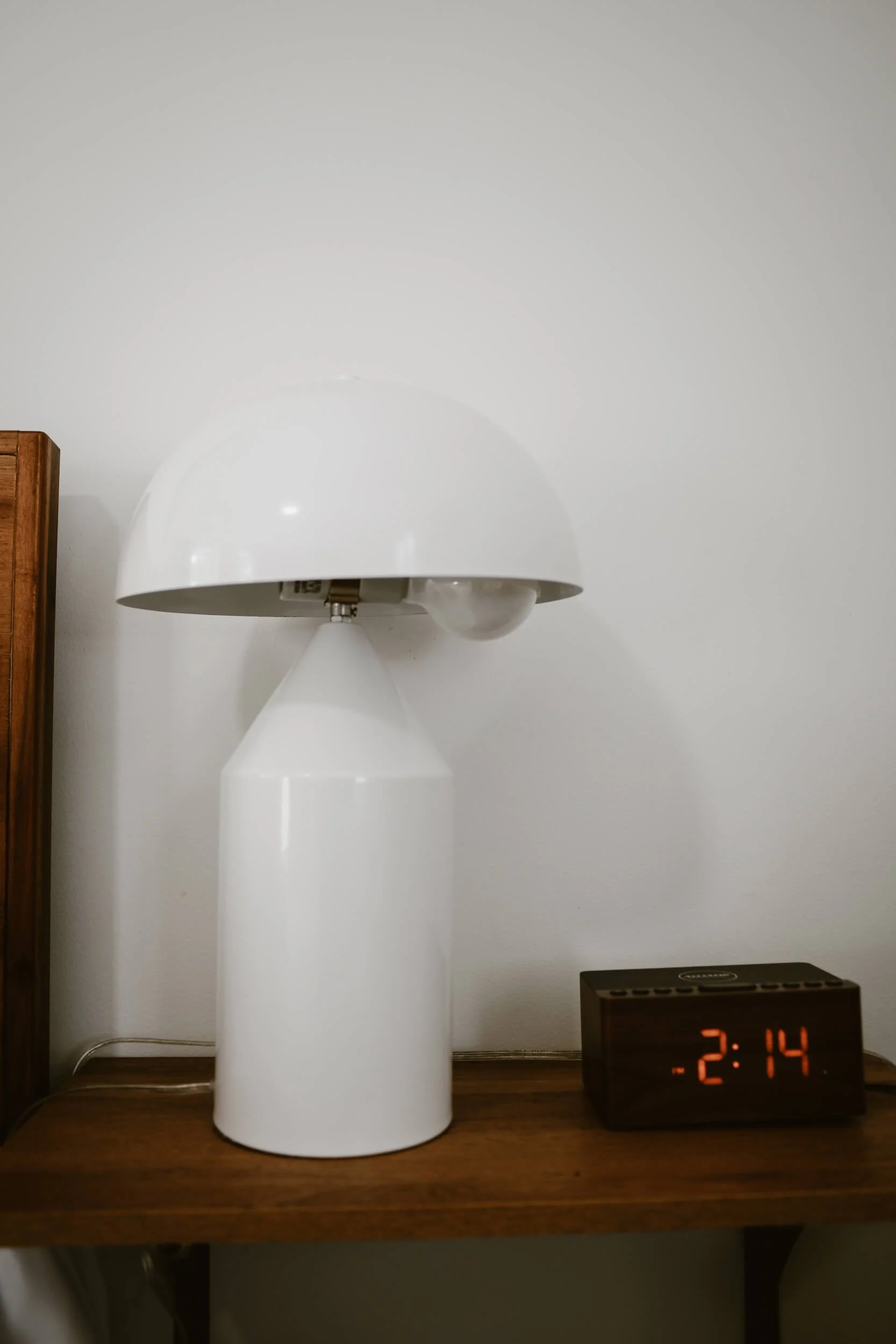 Motel bedroom interior light