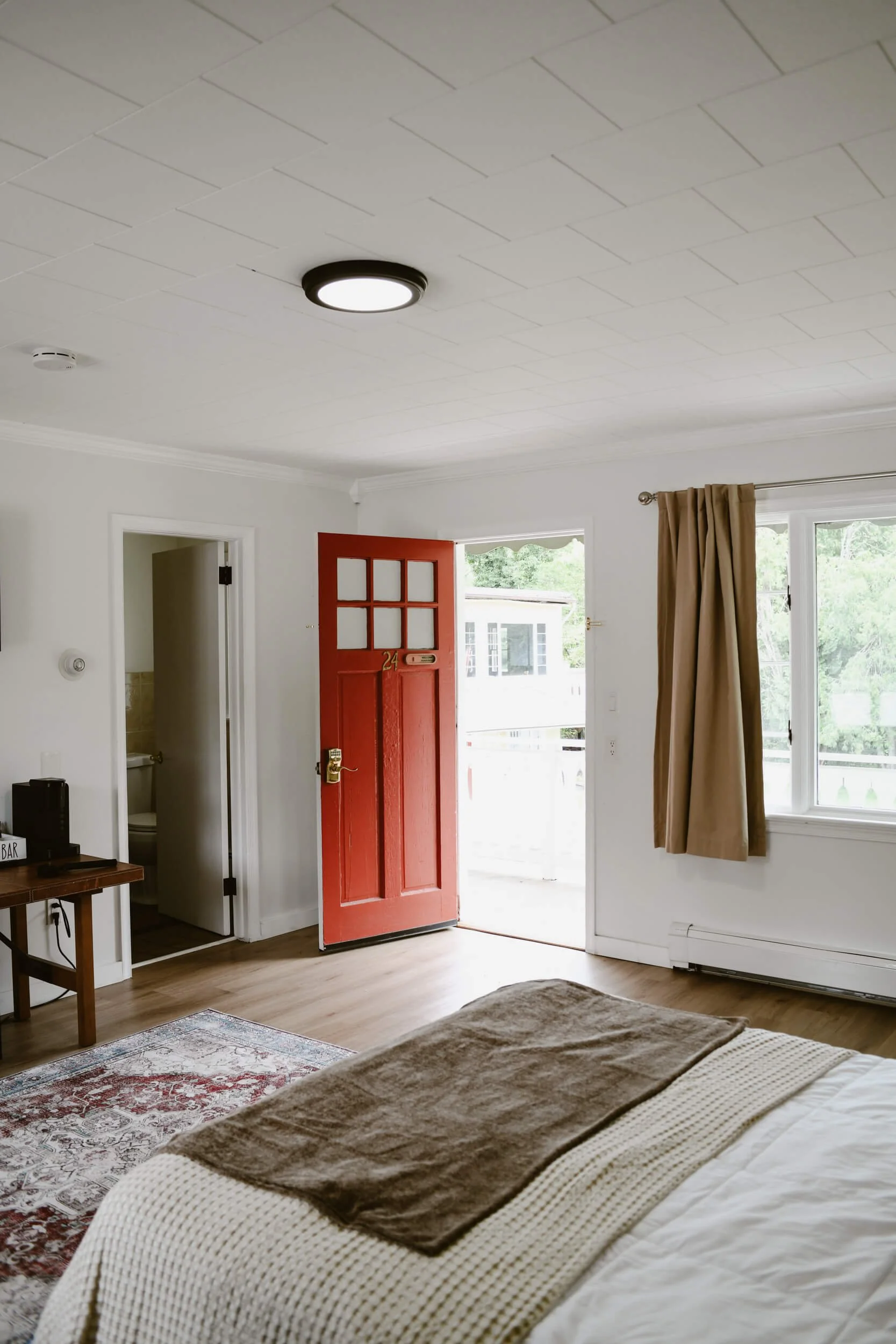 Red Motel inside room view. 
