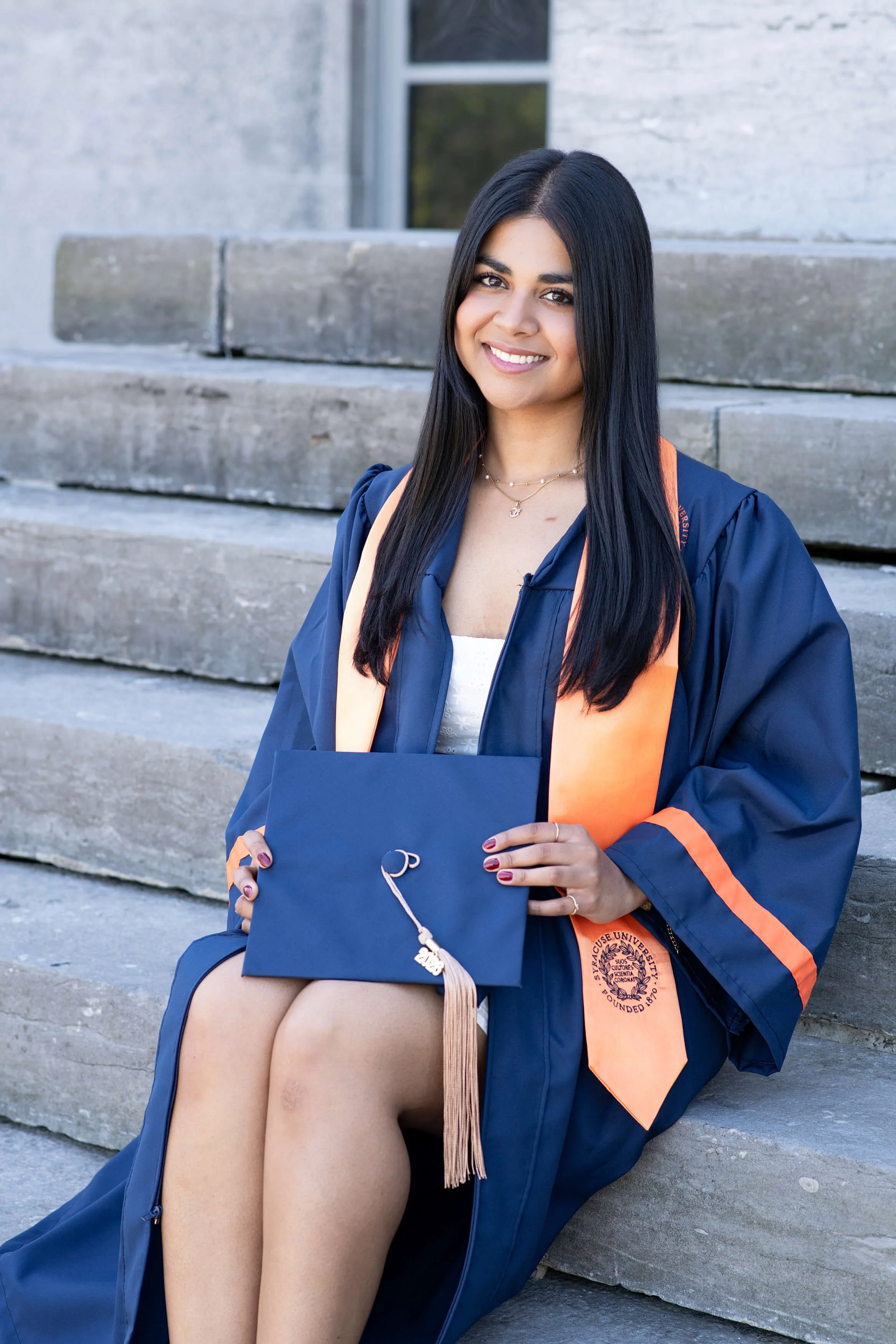 Cap and gown college graduate photographer Franny's Photography Studio