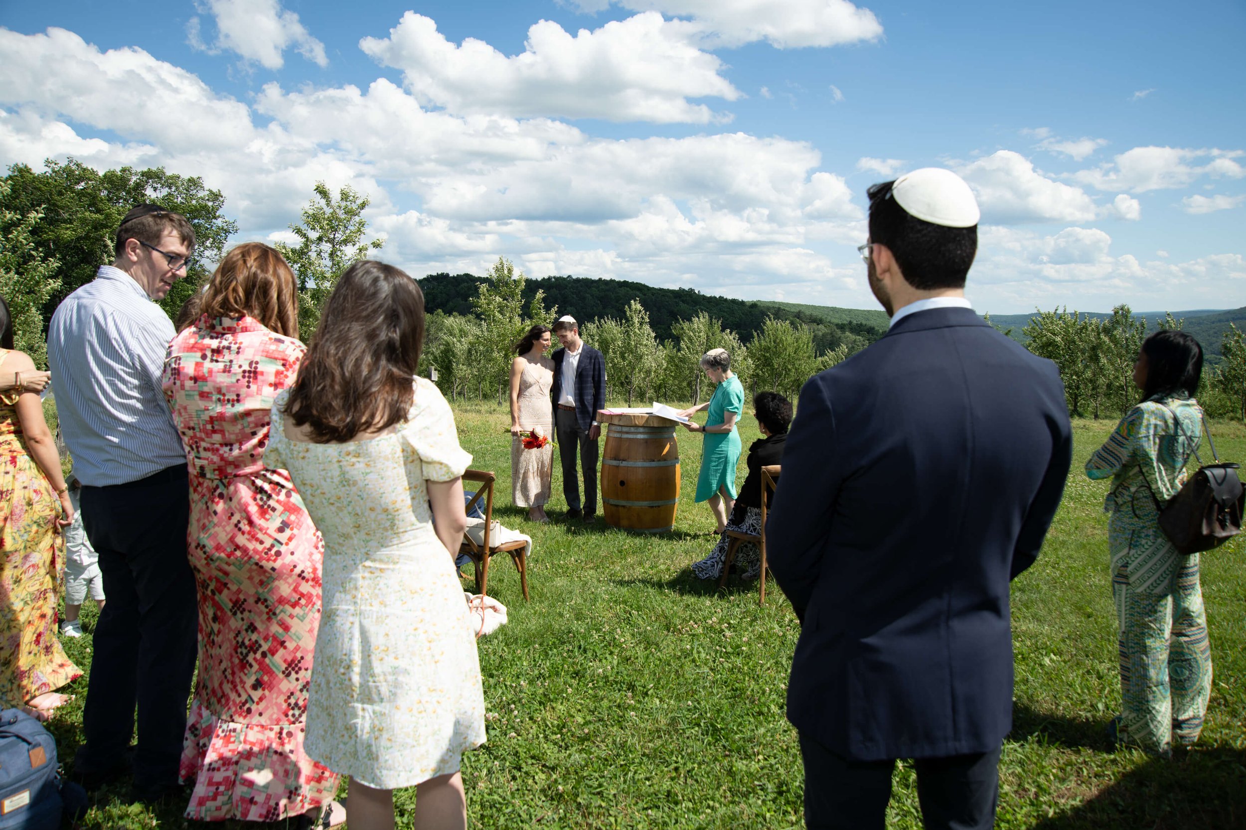 Ketubah witness signs certificate