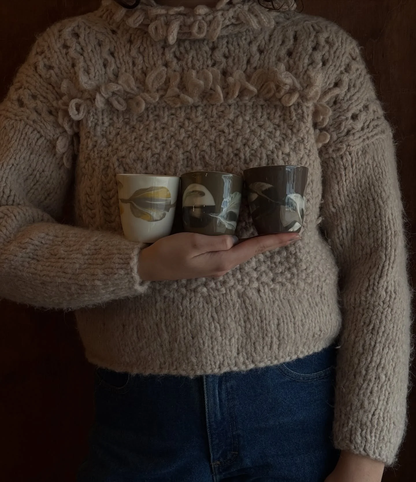 the trio &mdash; milk, kelp and cocoa marbled slim beakers available in store now. just wait until you experience the goodness that is a warm cup of tea in one of these&hellip; currently experiencing as I write this caption and it&rsquo;s divine :-)