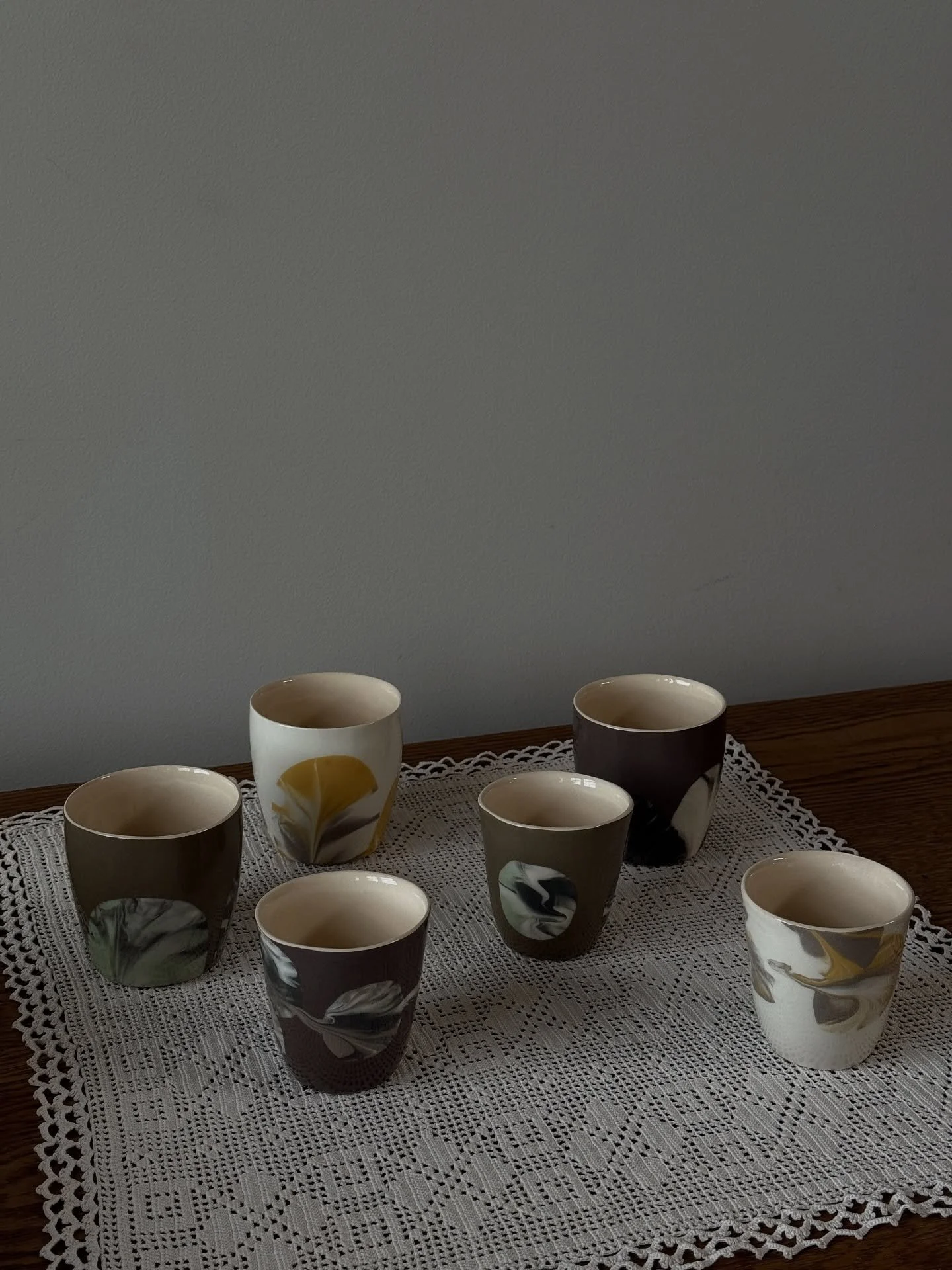 Marbled magic for your everyday rituals. Available in Odd and Slim Beakers, in Kelp, Cocoa, and Milk. Each one hand-marbled &mdash; creating swirling patterns that feel like little moon phases in your hands. 

In store and online now, limited quantit