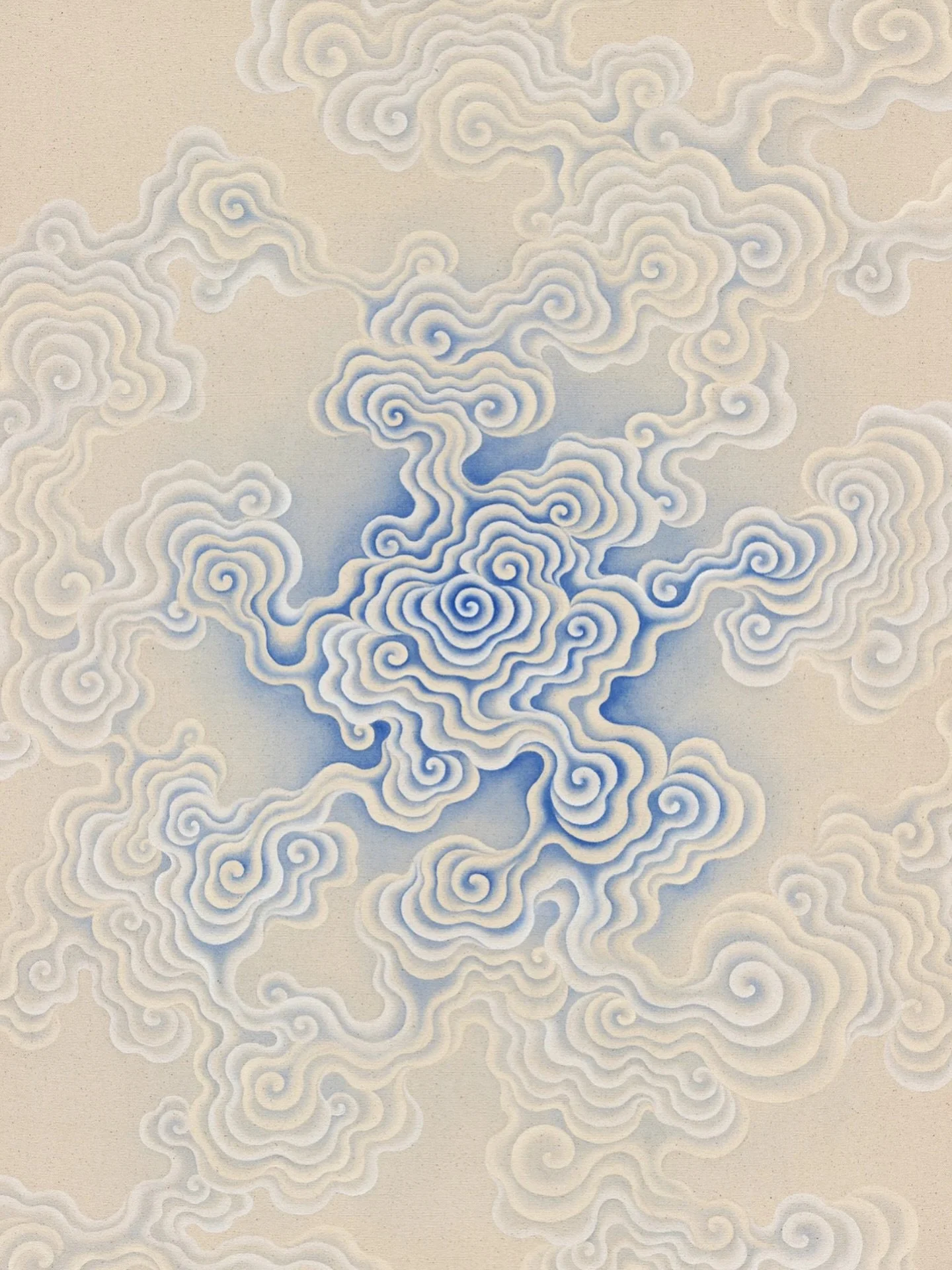 Heart Open to the Sky by Lucy Mu Li ꩜

&ldquo;I had the words &lsquo;limbs stretched wide, heart open to the sky&rsquo; on my mind as I made this painting &mdash; I saw myself lying on my back on the water, with the deep sea reaching far below me and