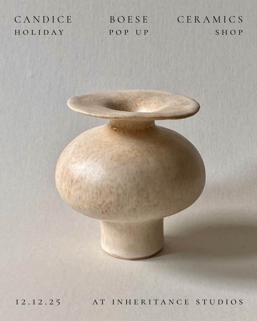 Holiday Pop&mdash;Up | featuring Candice Boese Ceramics

Join us at the shop on Friday, December 12 for a beautiful selection of handmade wares by @cand_ceramic &mdash; vases, cups and other sweet lil treasures to gift or keep for yourself this seaso