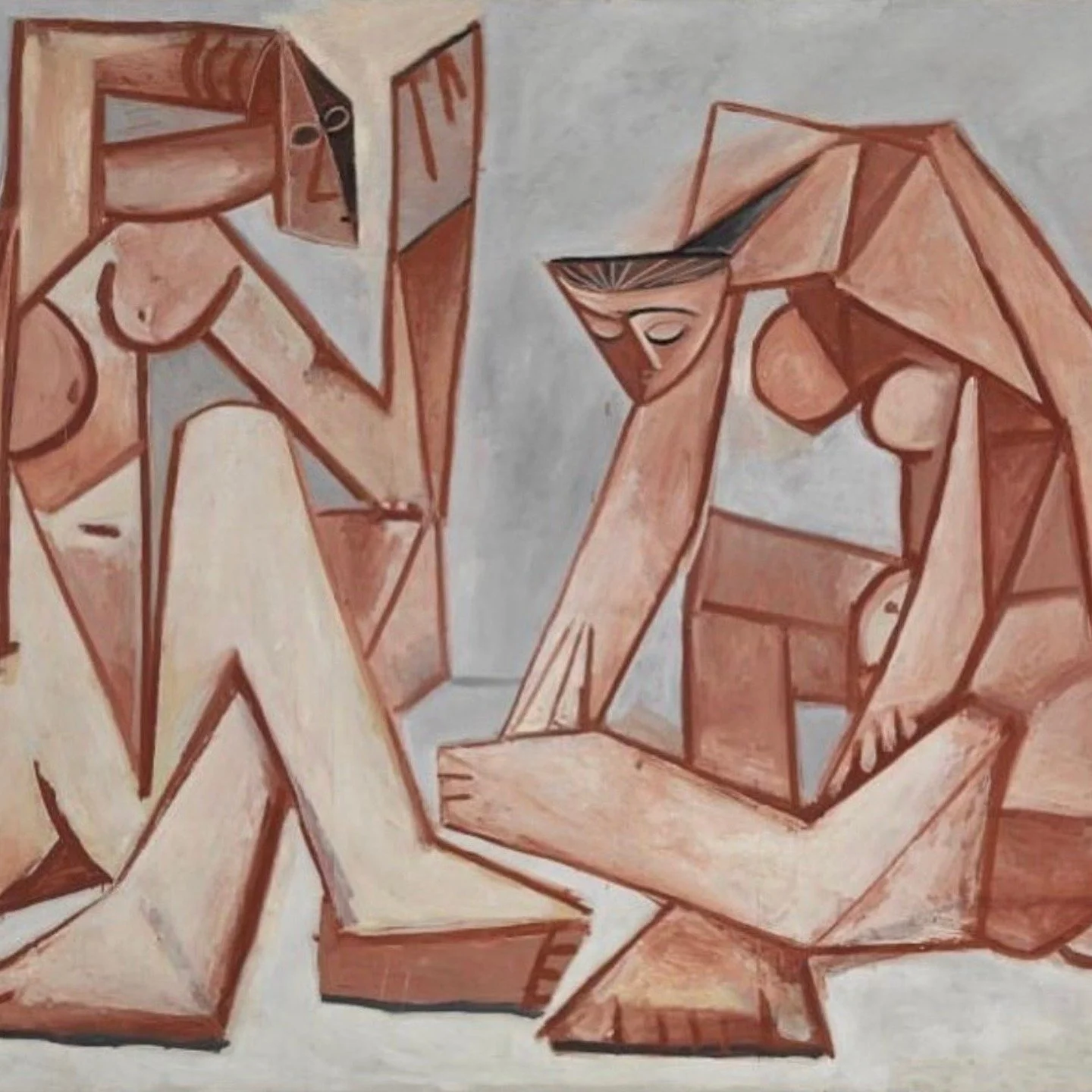 pablo picasso, two women on the beach (1956).