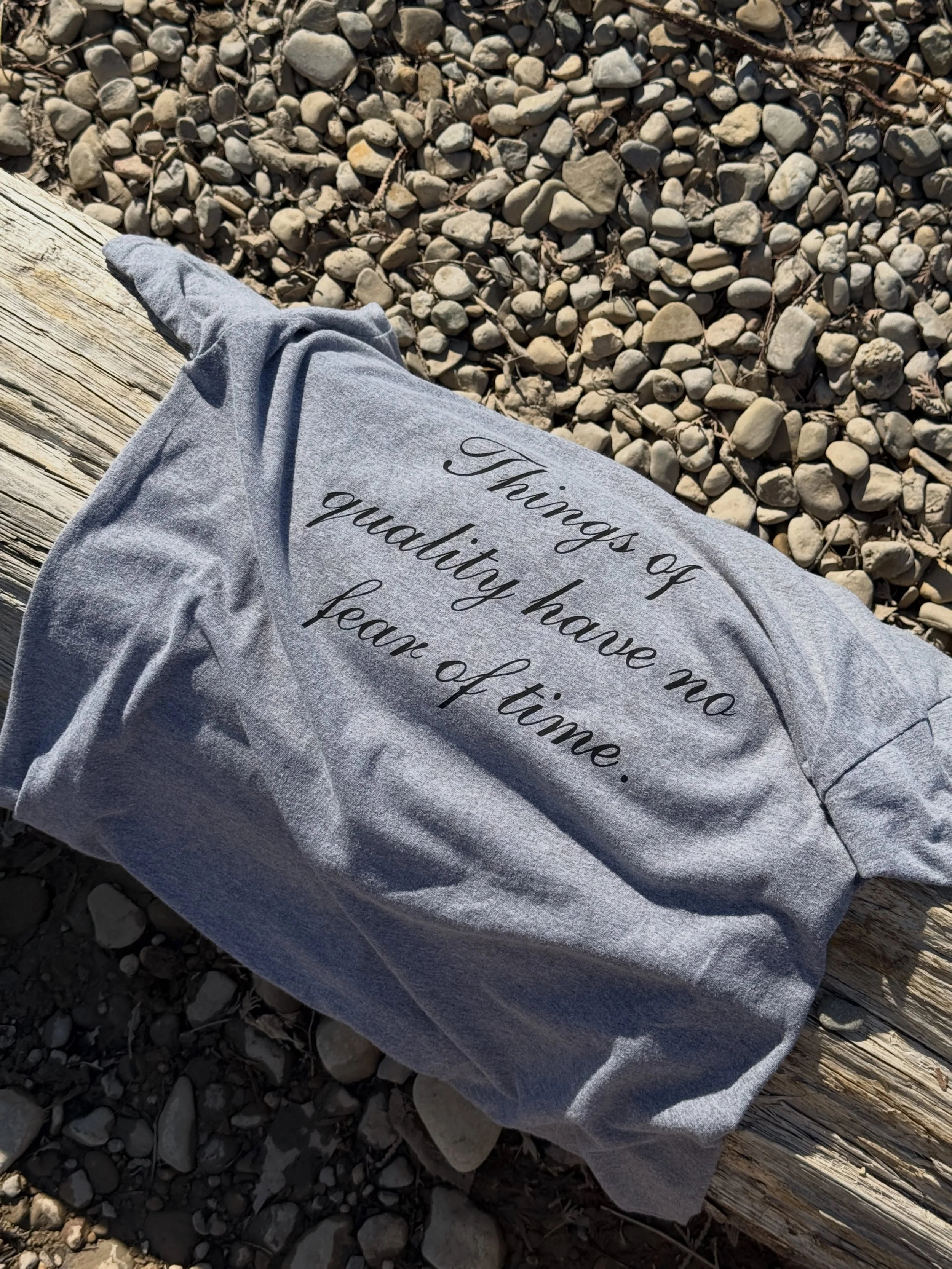 &lsquo;things of quality have no fear of time&rsquo; tees by the wonderful @nena_hansen_ will be going live on our website tomorrow at 12pm <3 

available in white and grey, sized small through large.