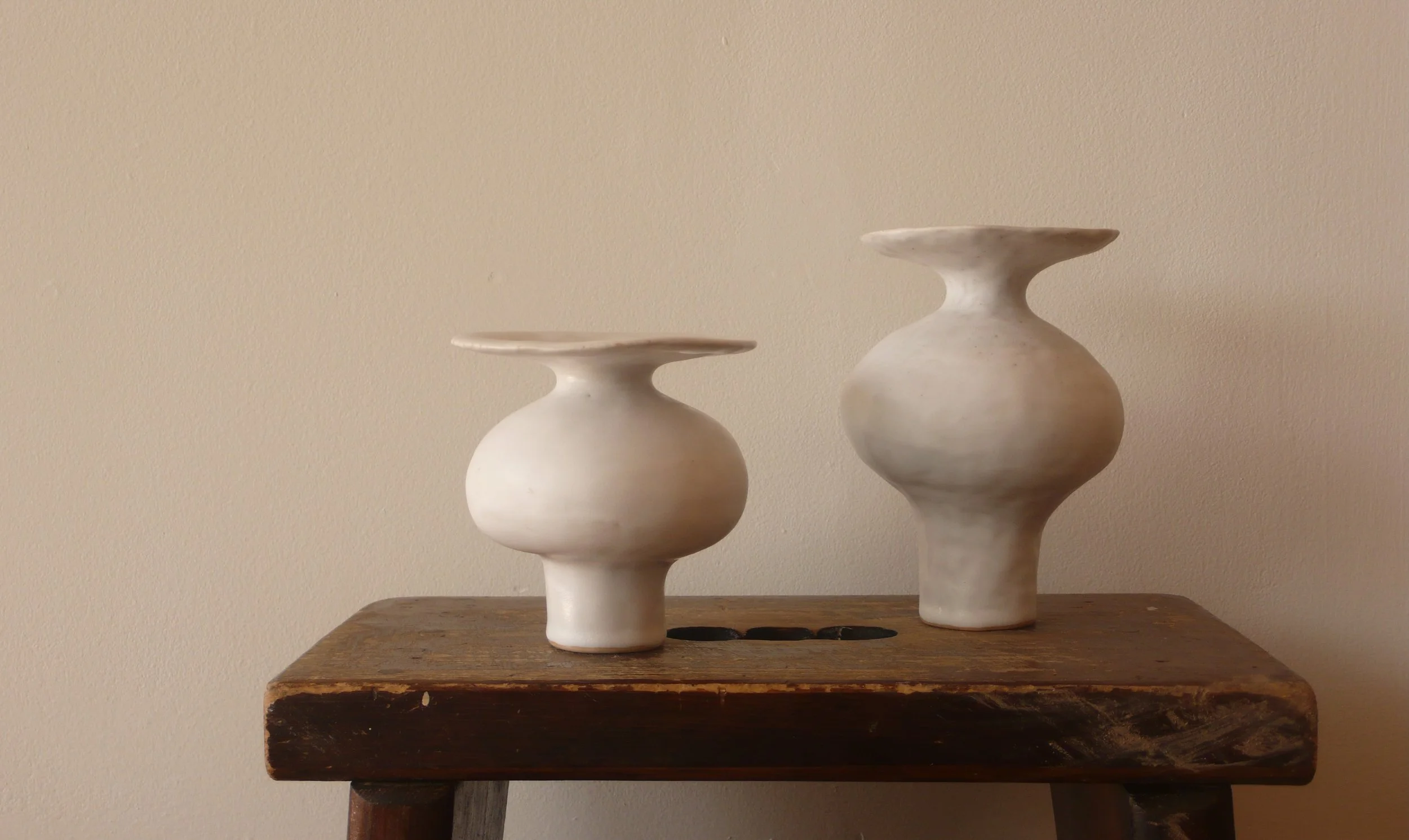 A pairing of beautiful vases by Niagara based artist, Candice Boese. Both available for purchase <3