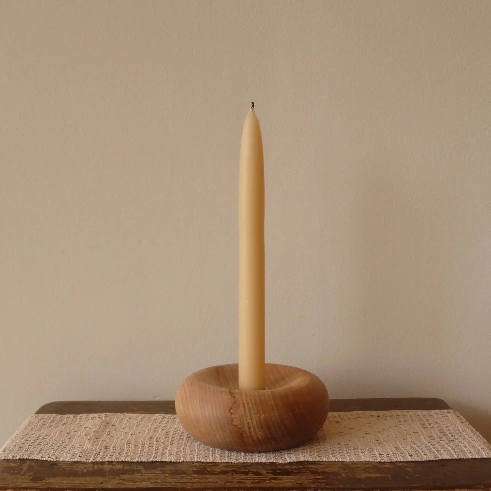 Single Candle Donut Bowl