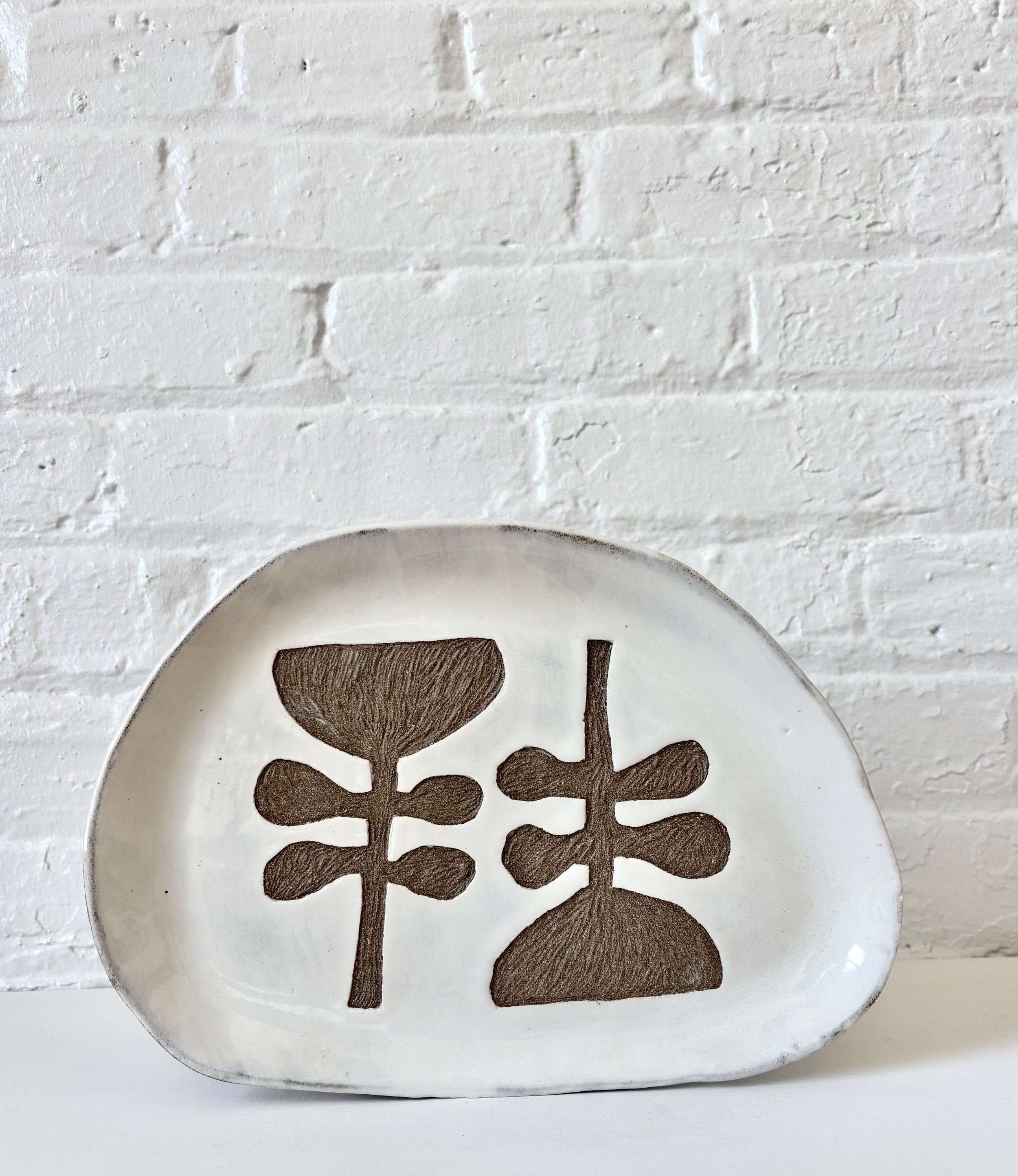 Abstract Flower Platter