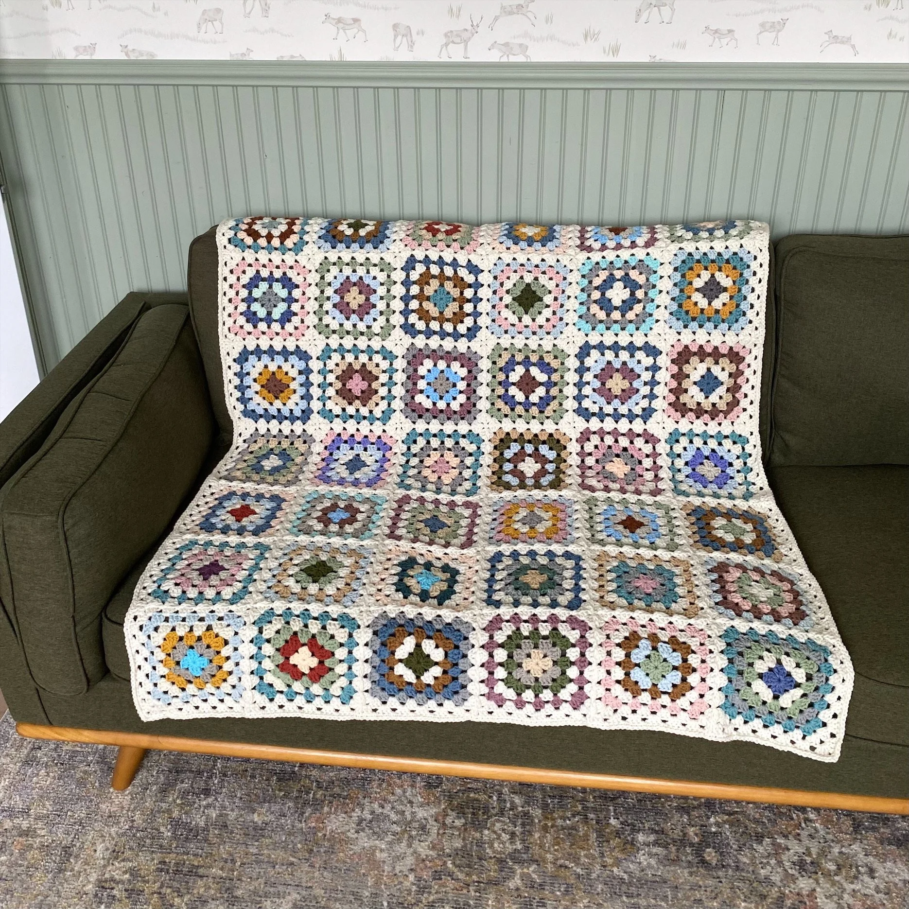 Granny Square Blanket - Off-White