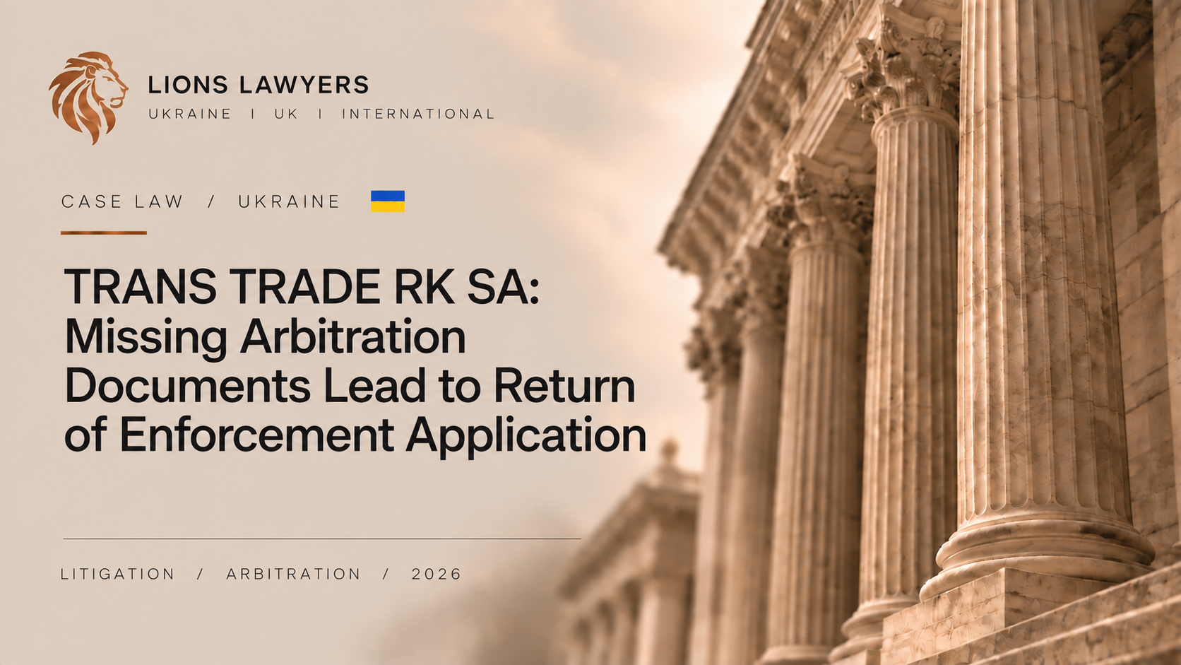 TRANS TRADE RK SA: Missing Arbitration Documents Lead to Return of Enforcement Application