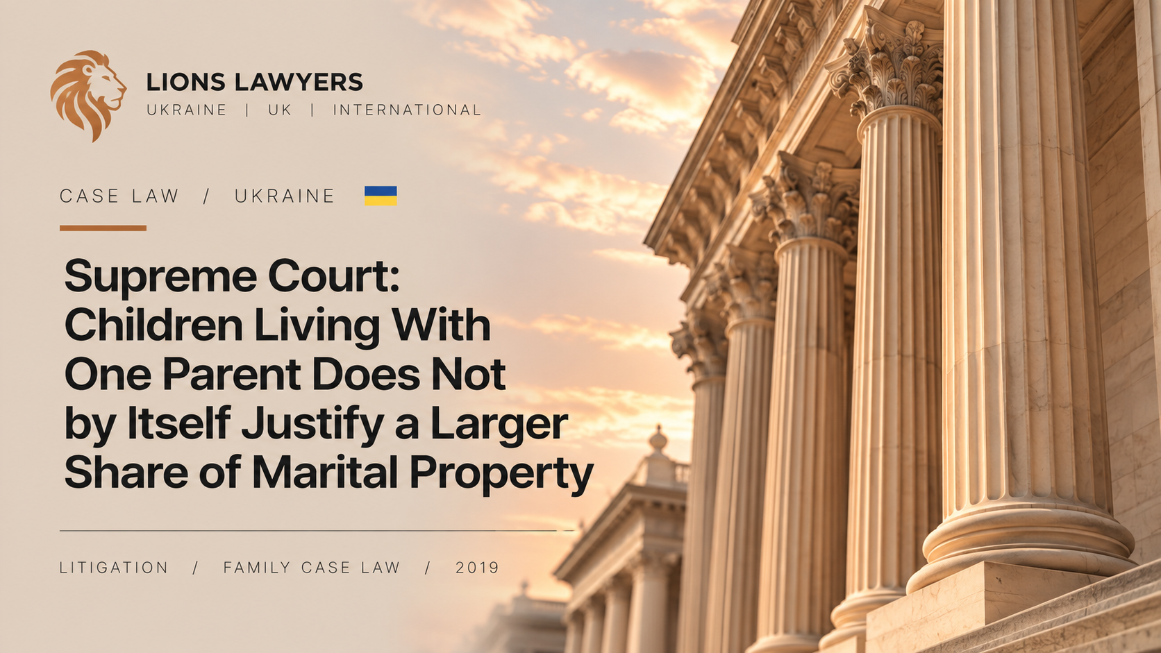 Supreme Court: Children Living With One Parent Does Not by Itself Justify a Larger Share of Marital Property
