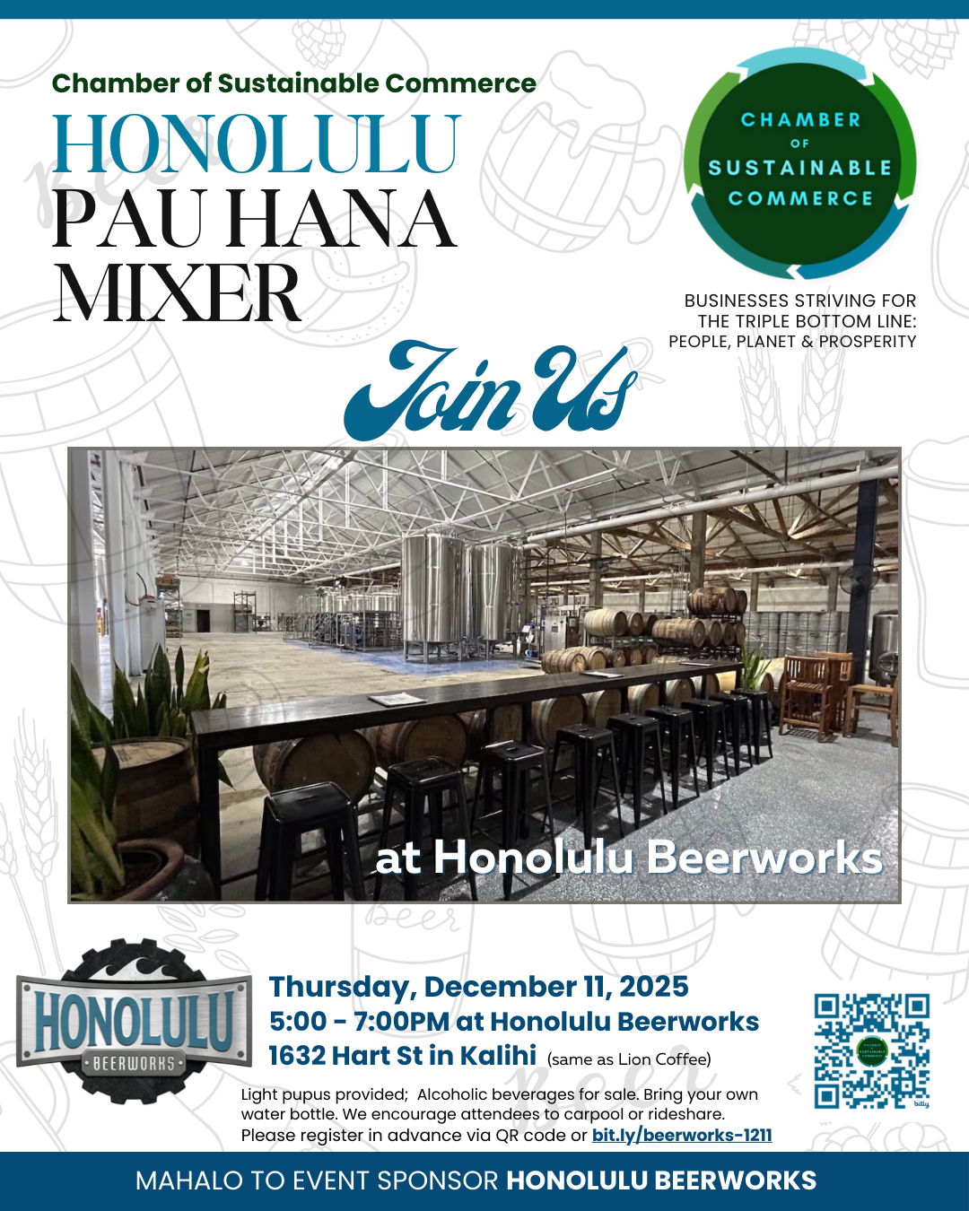 Dec. 11th Honolulu Beerworks Pau Hana