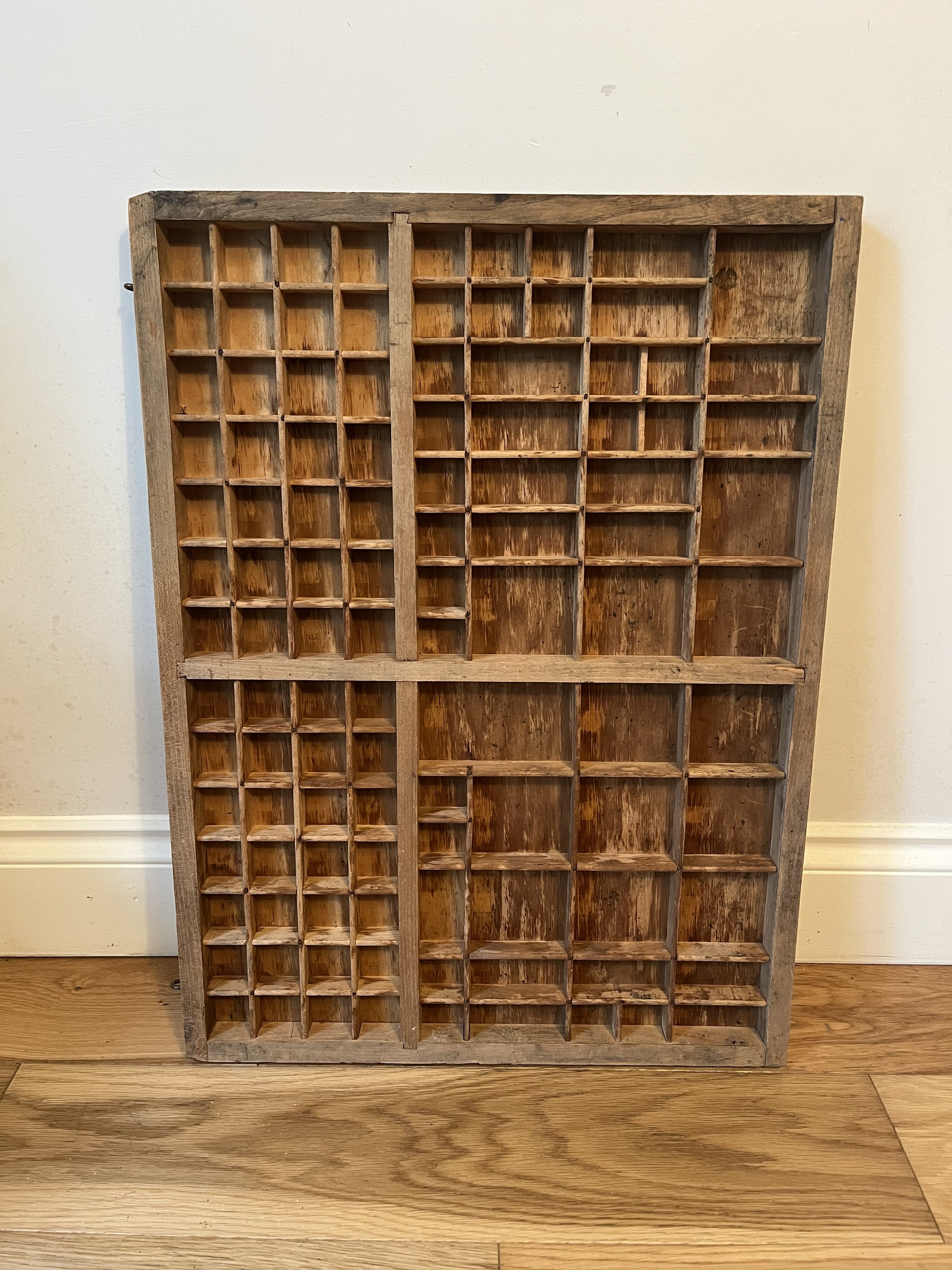 Secondhand vintage printer's drawer