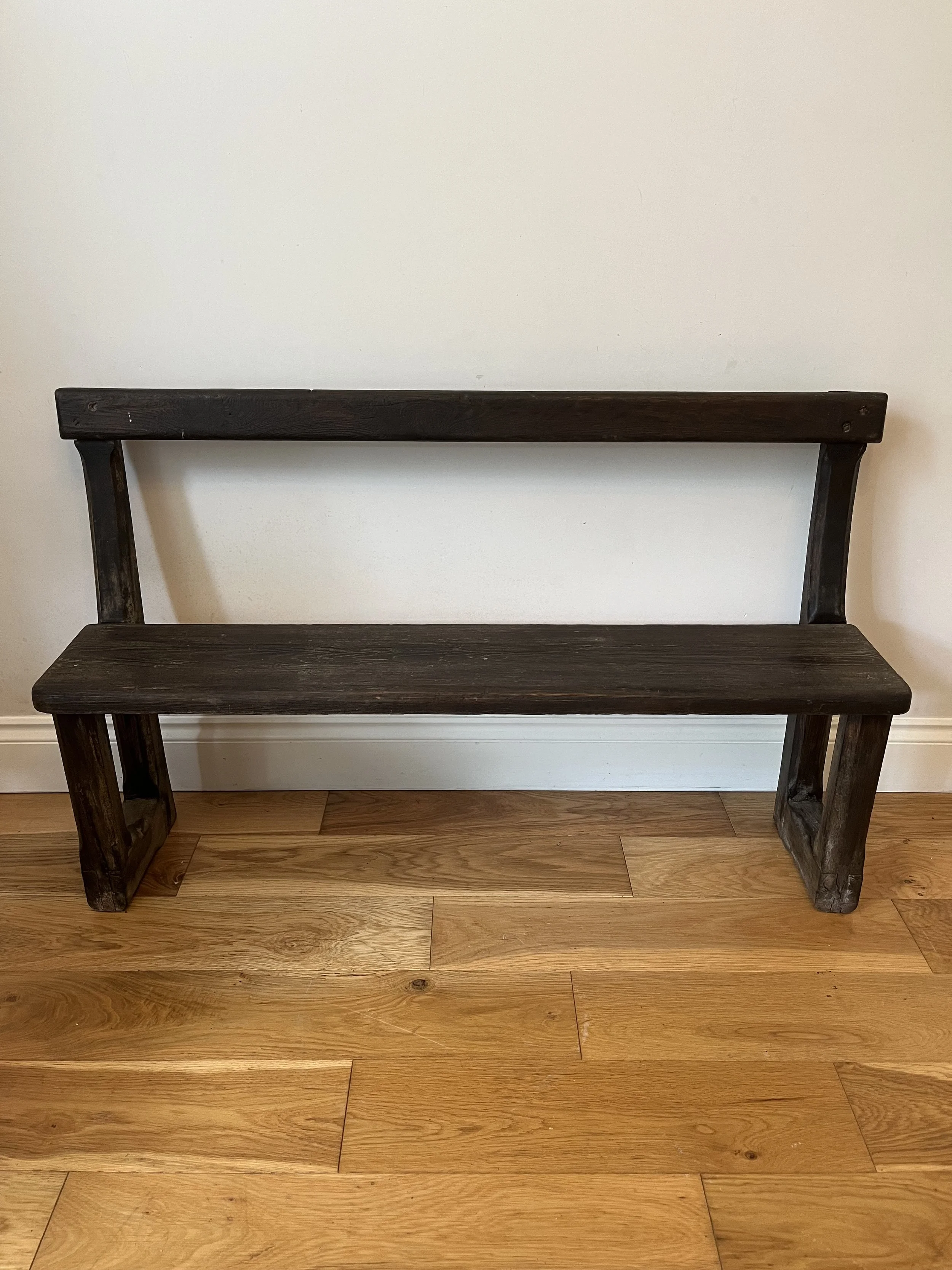 Secondhand vintage rustic bench