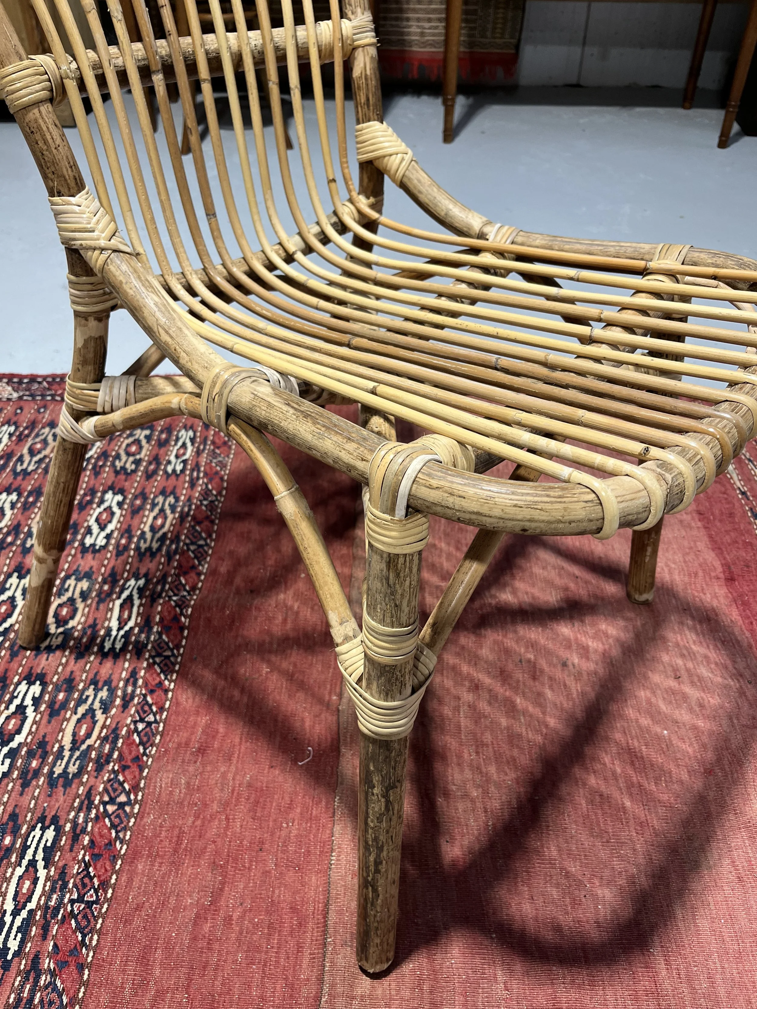 Vintage secondhand rattan chair
