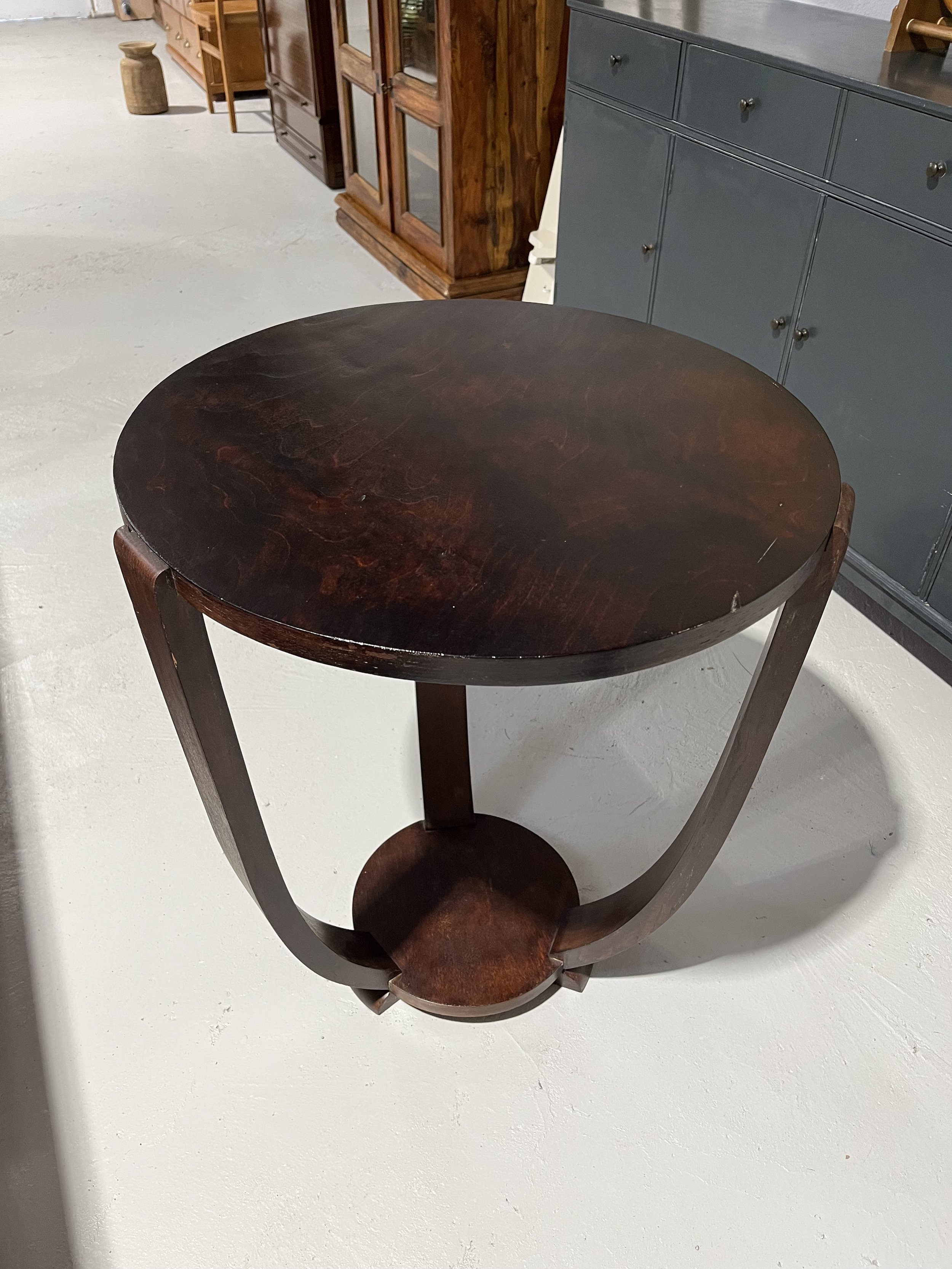 Vintage secondhand art deco round side table