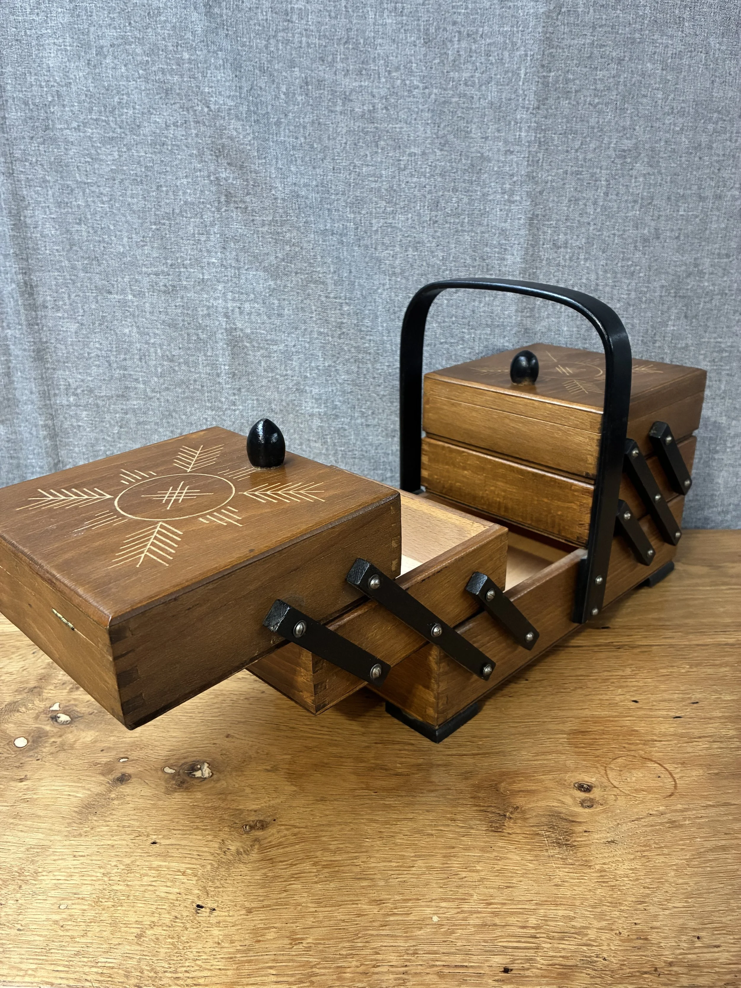 Secondhand vintage sewing box