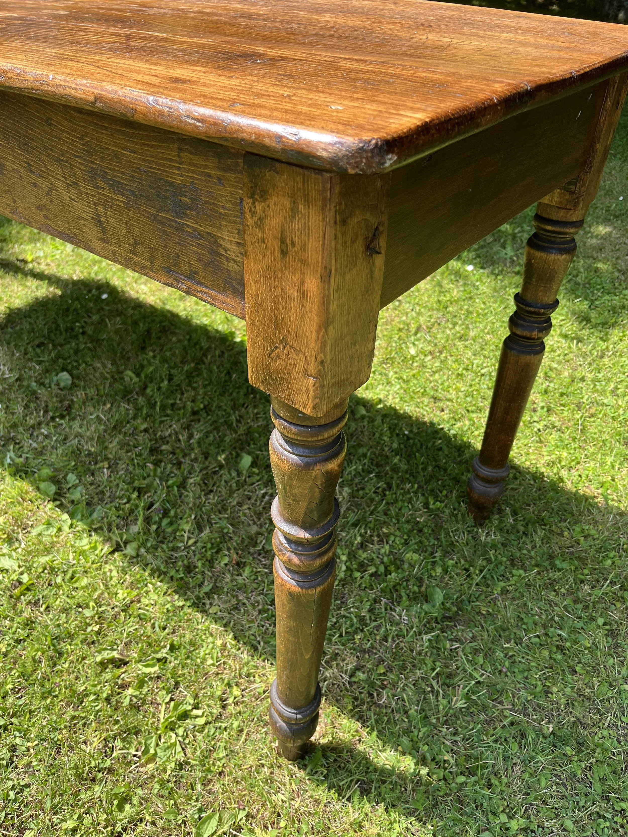 Secondhand vintage long narrow table