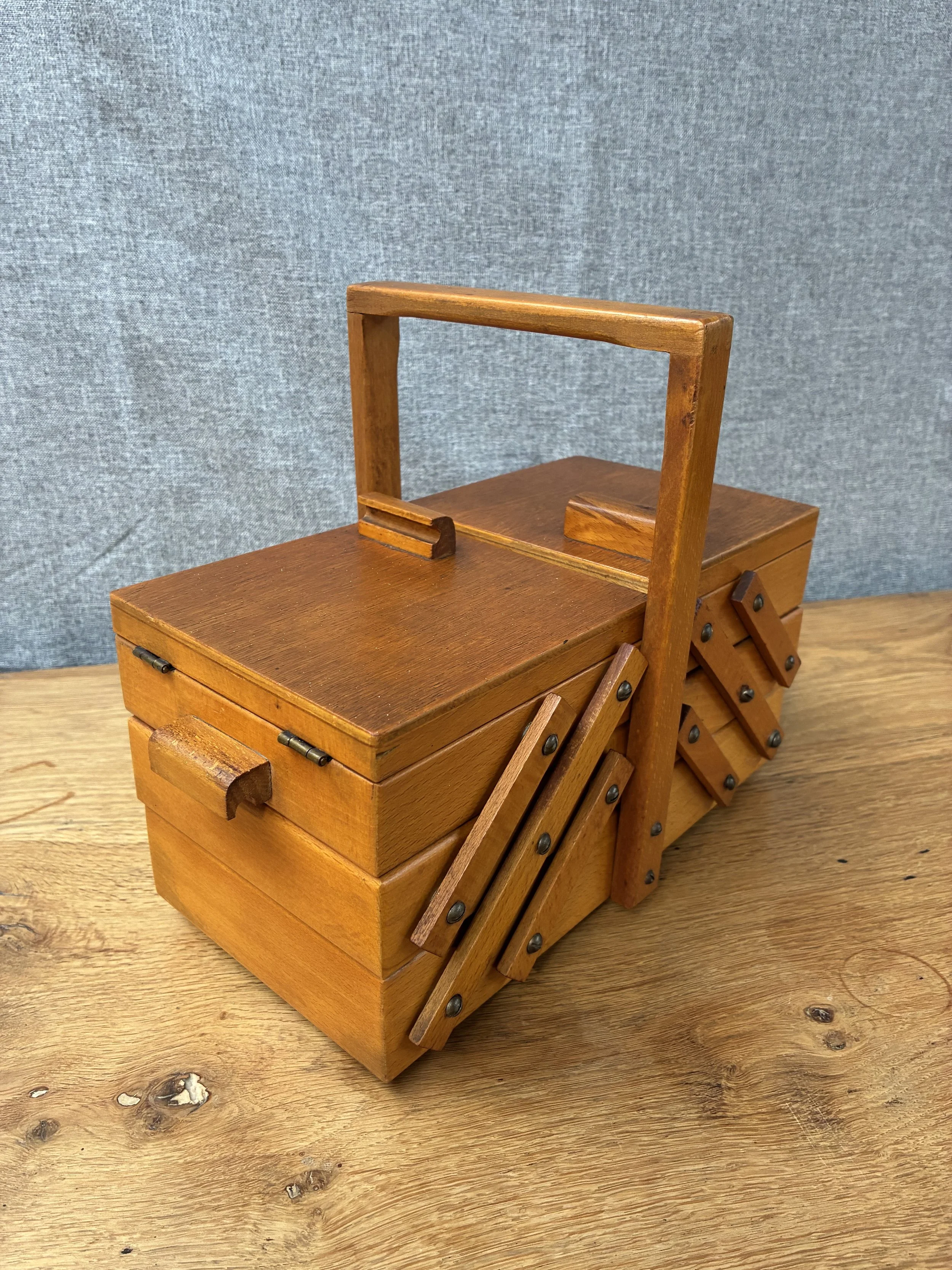 Secondhand vintage sewing box
