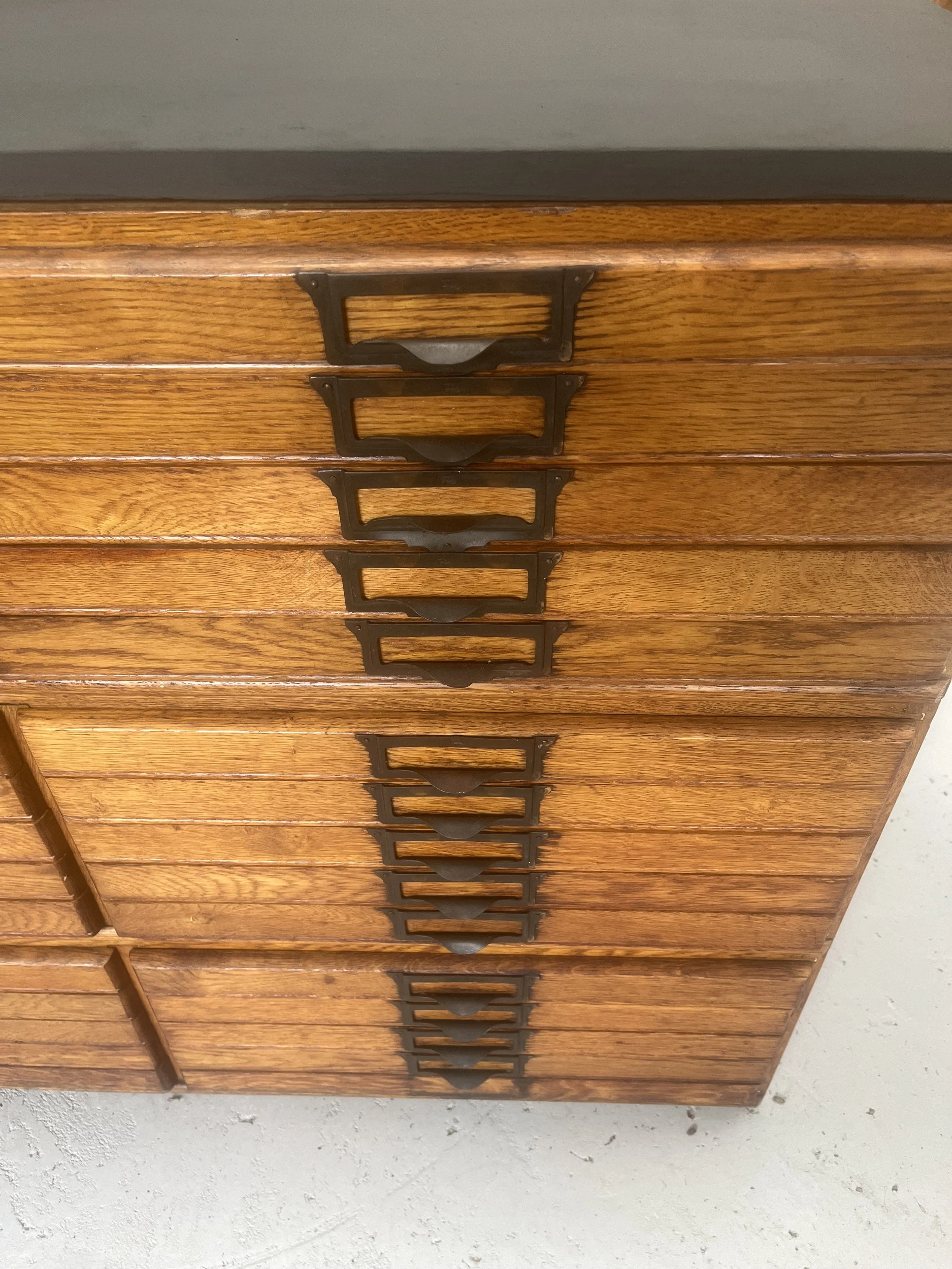 Secondhand vintage map chest filing cabinet