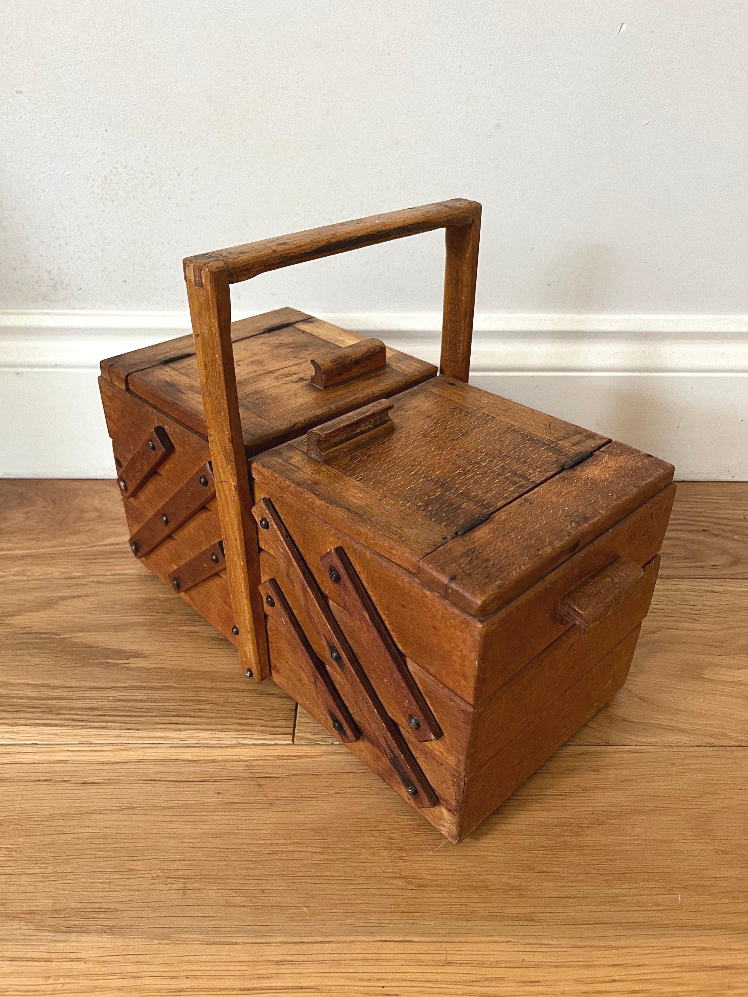 Secondhand vintage sewing box