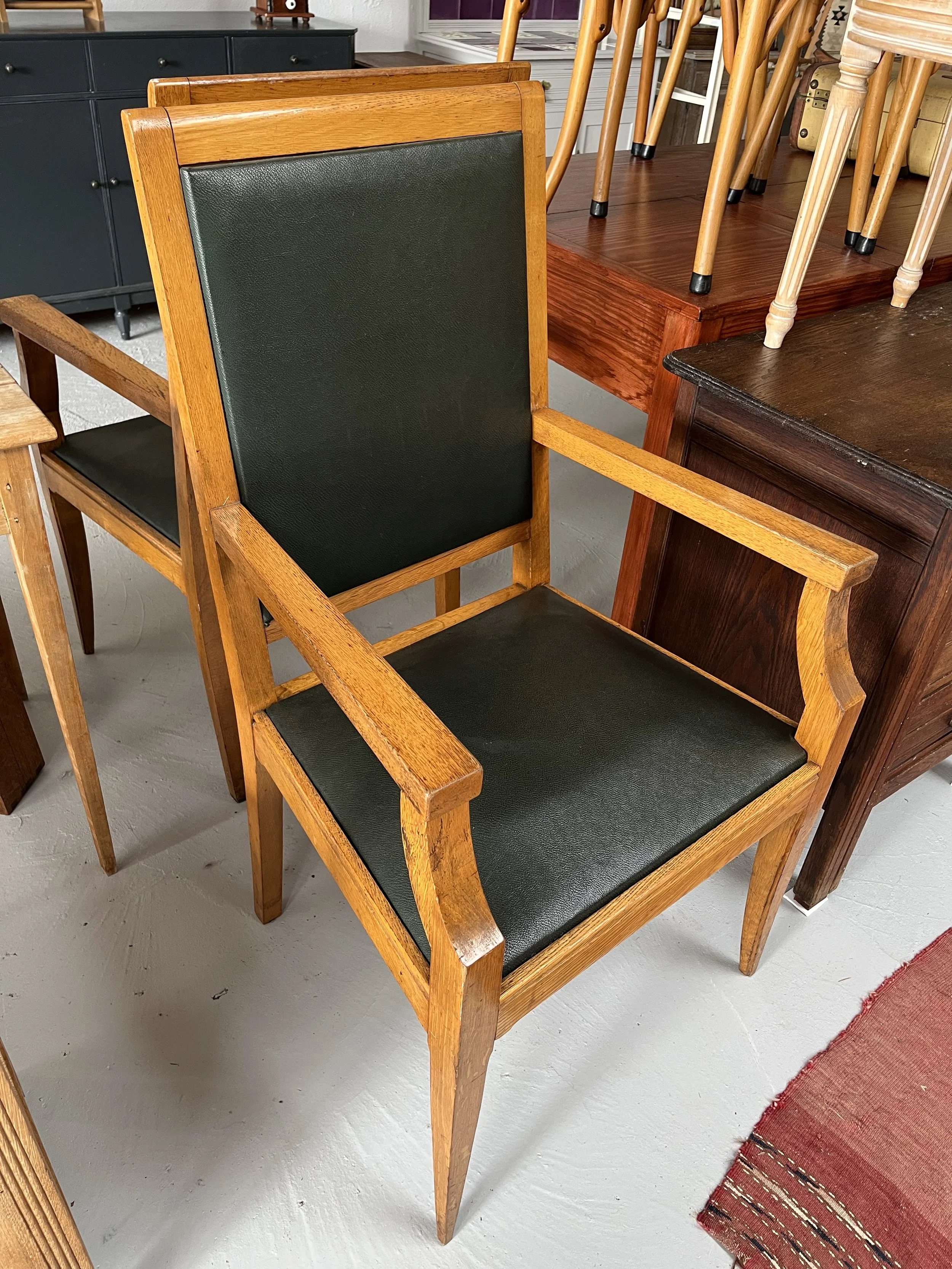 Secondhand vintage art deco armchairs