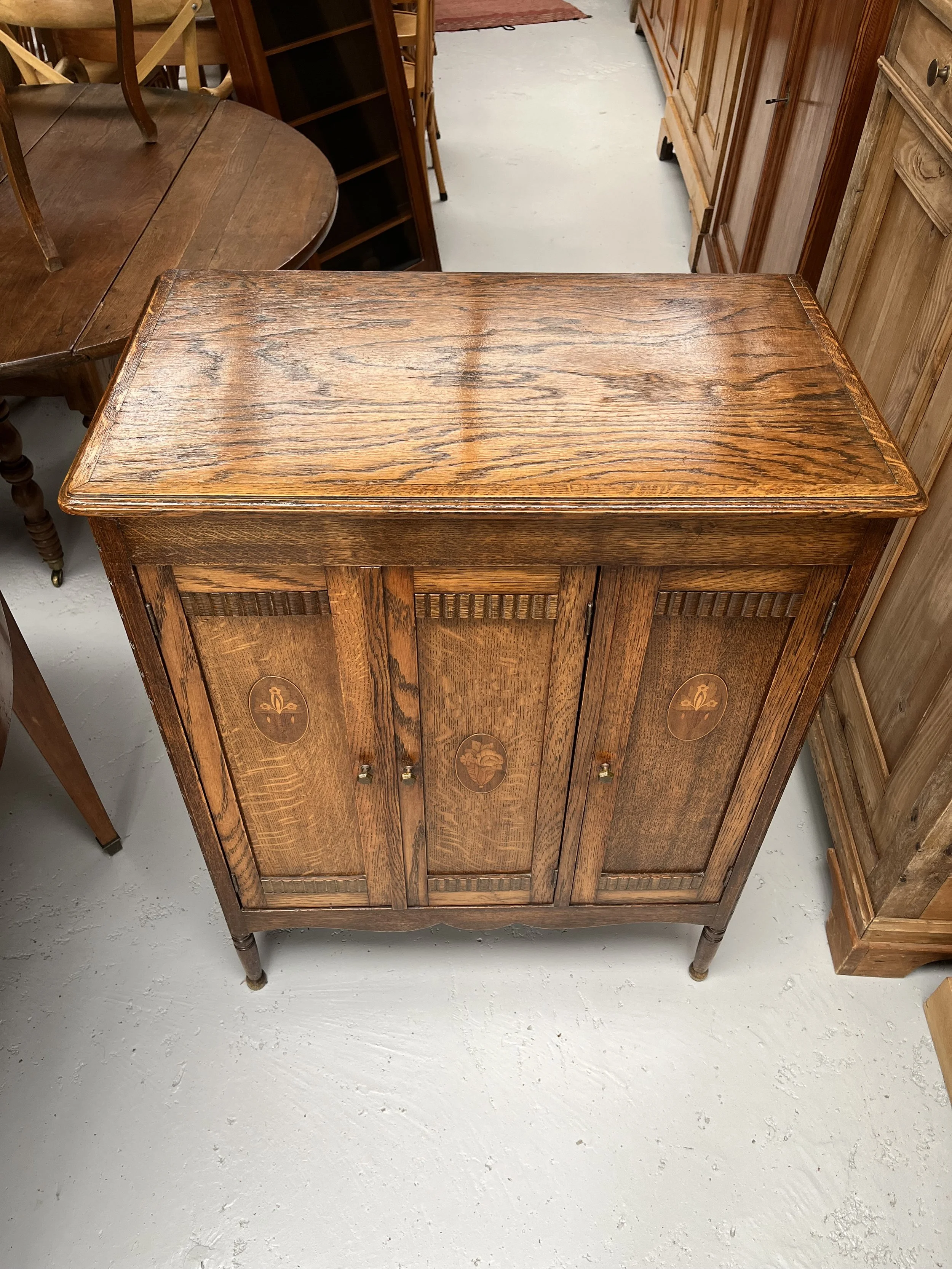 Secondhand vintage antique sideboard