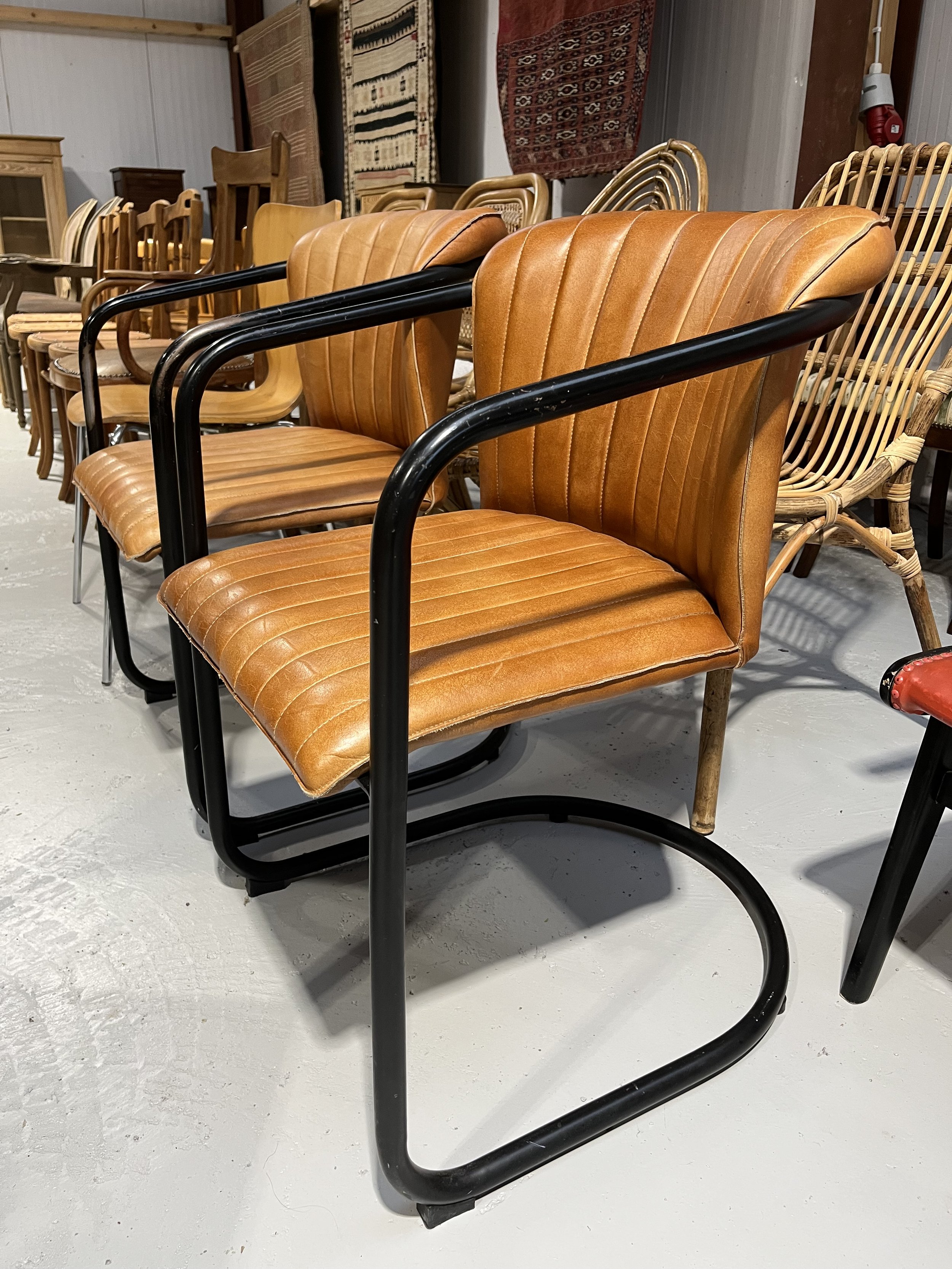 Vintage secondhand industrial design armchairs