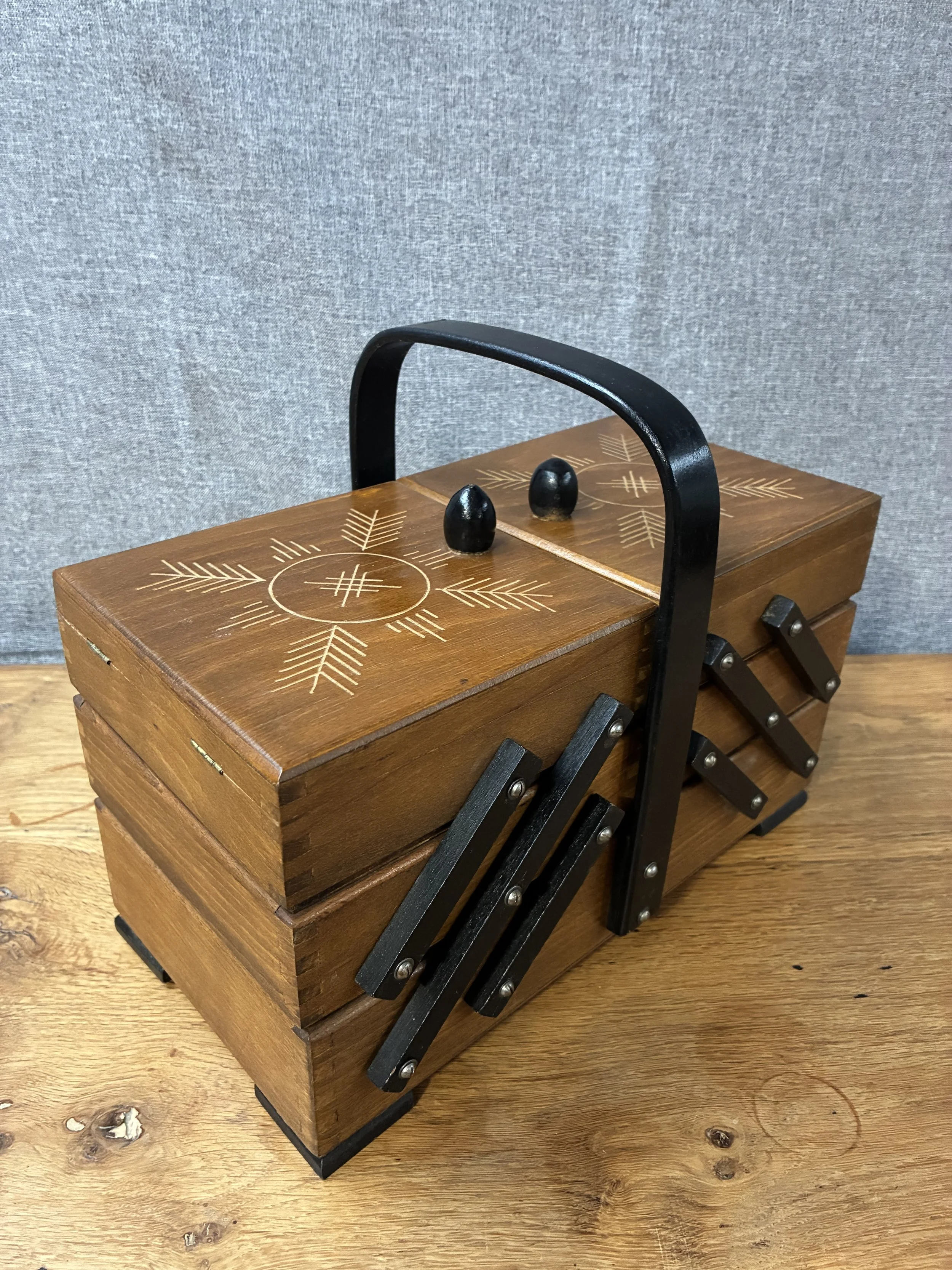 Secondhand vintage sewing box