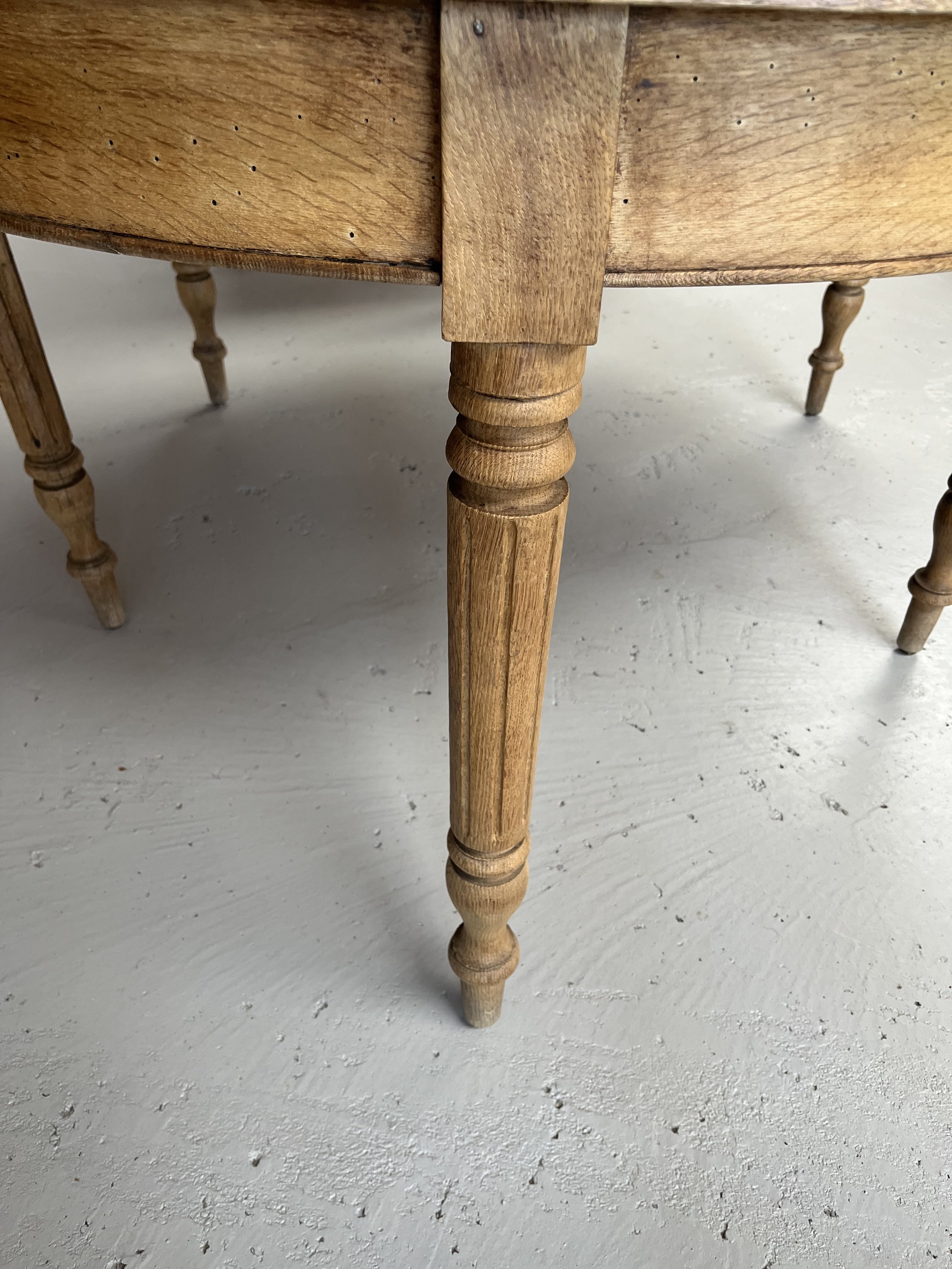 Secondhand vintage oak table consoles