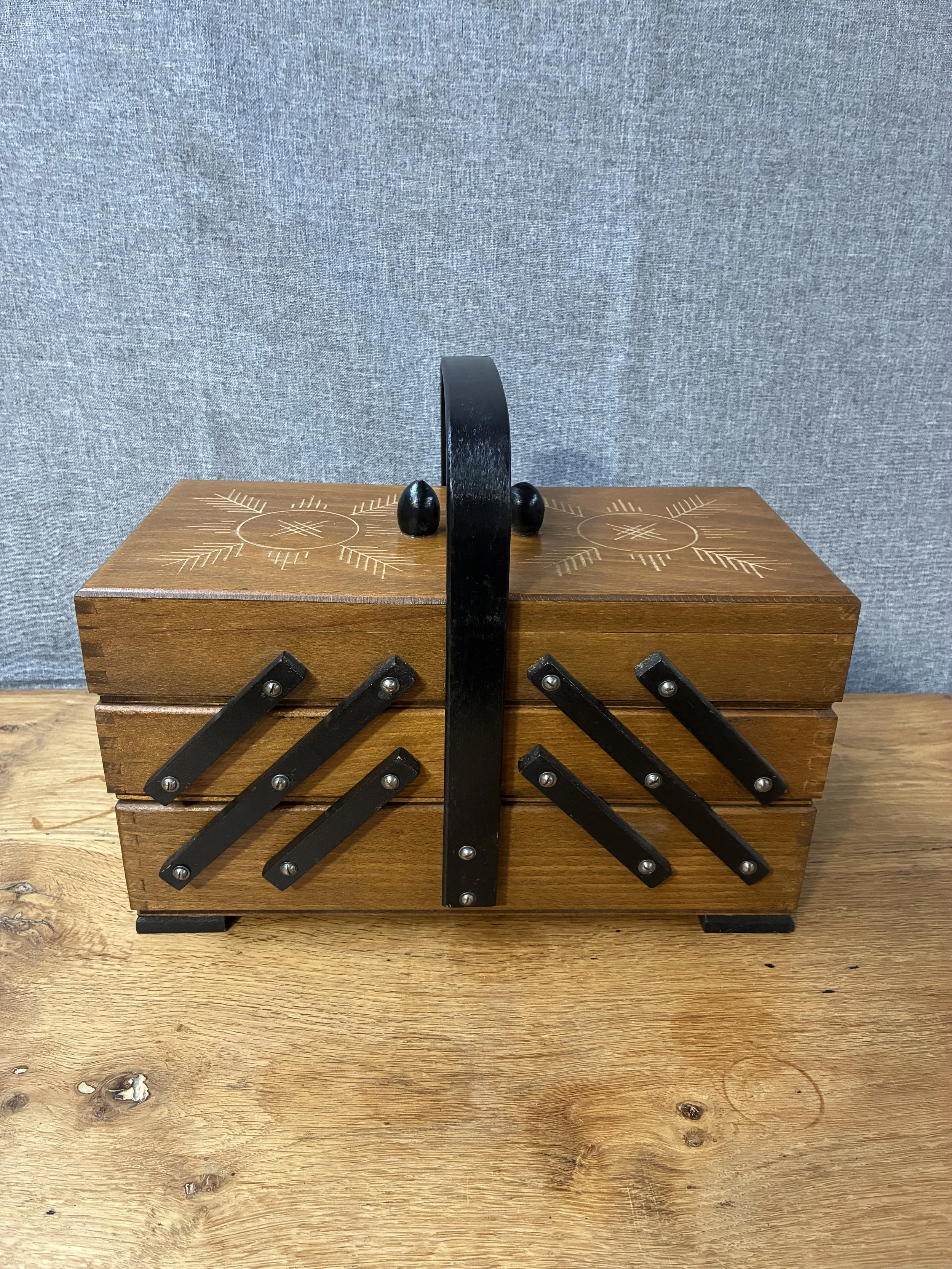 Secondhand vintage sewing box