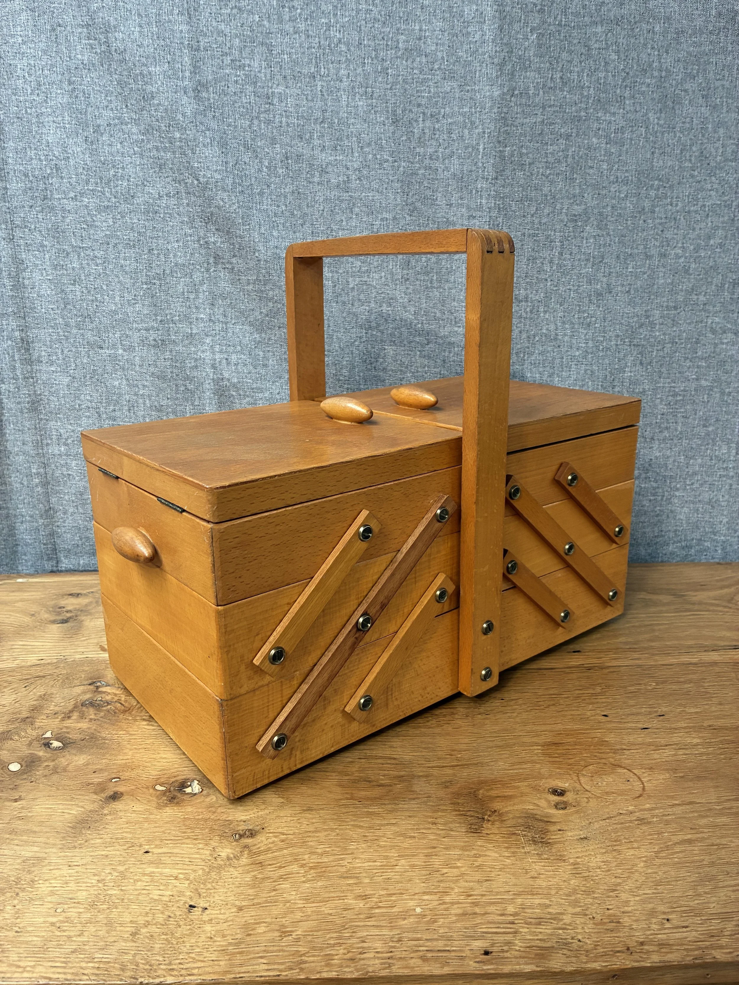 Secondhand vintage sewing box