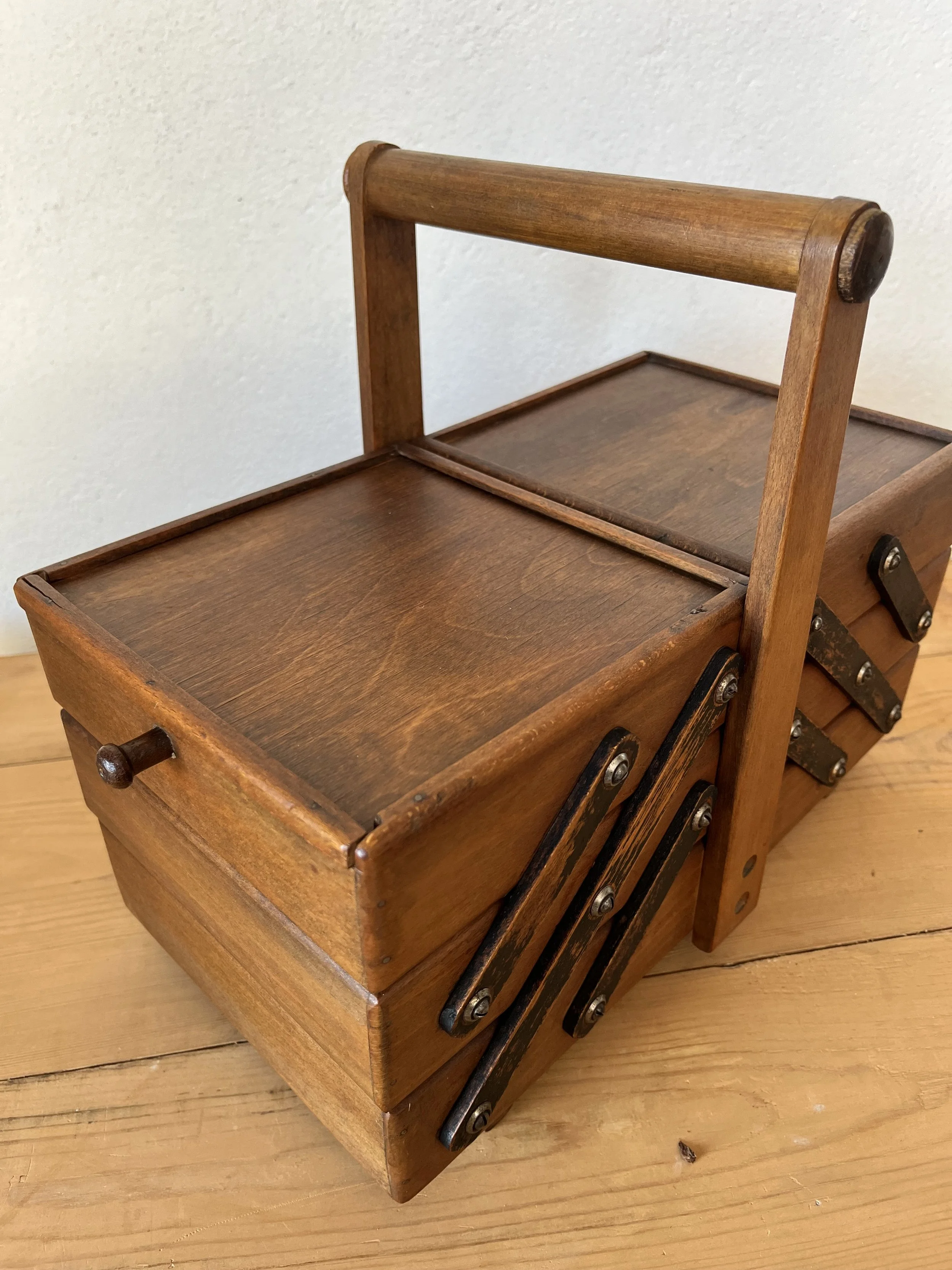 Secondhand vintage sewing box