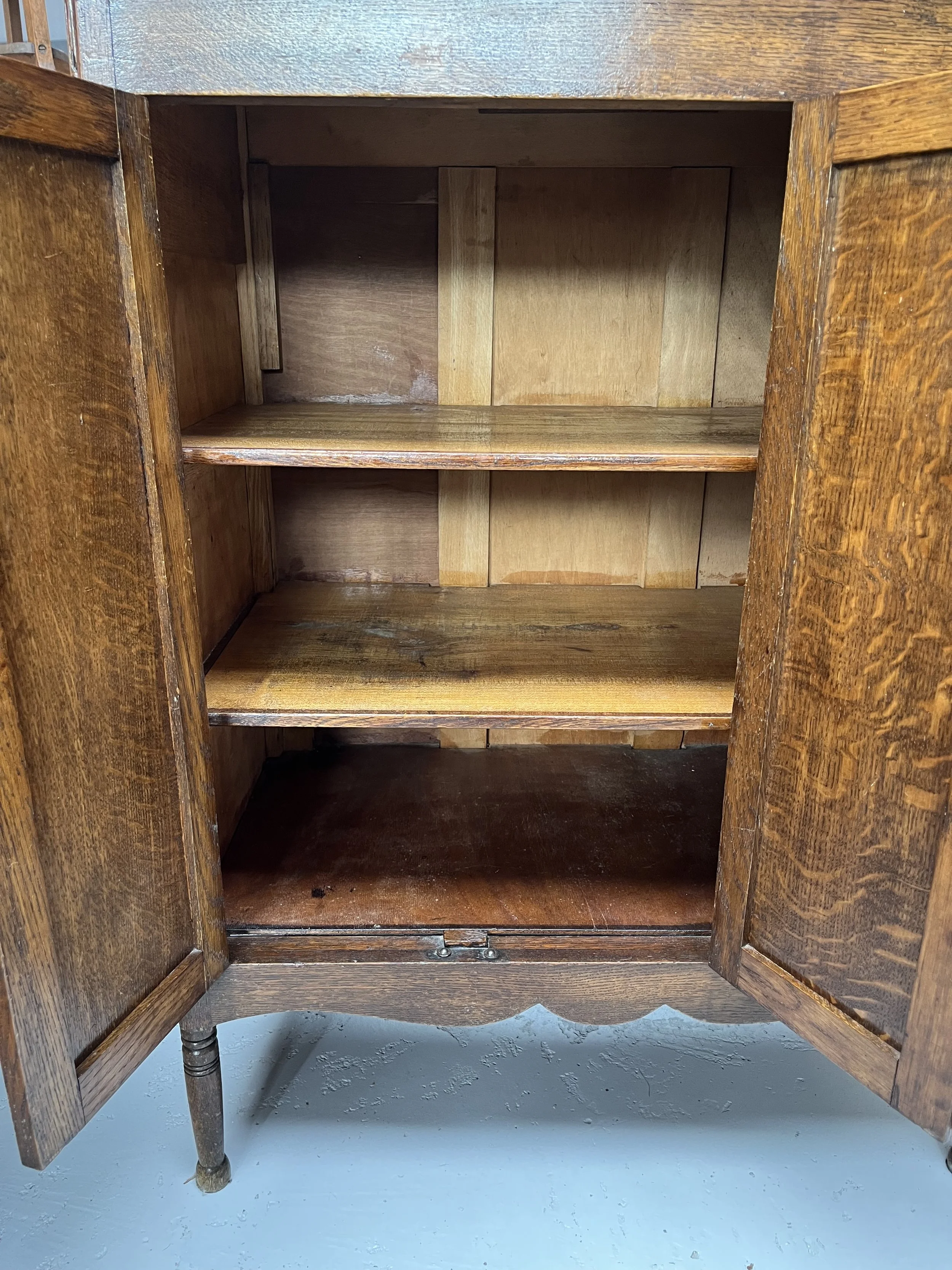 Secondhand vintage antique sideboard