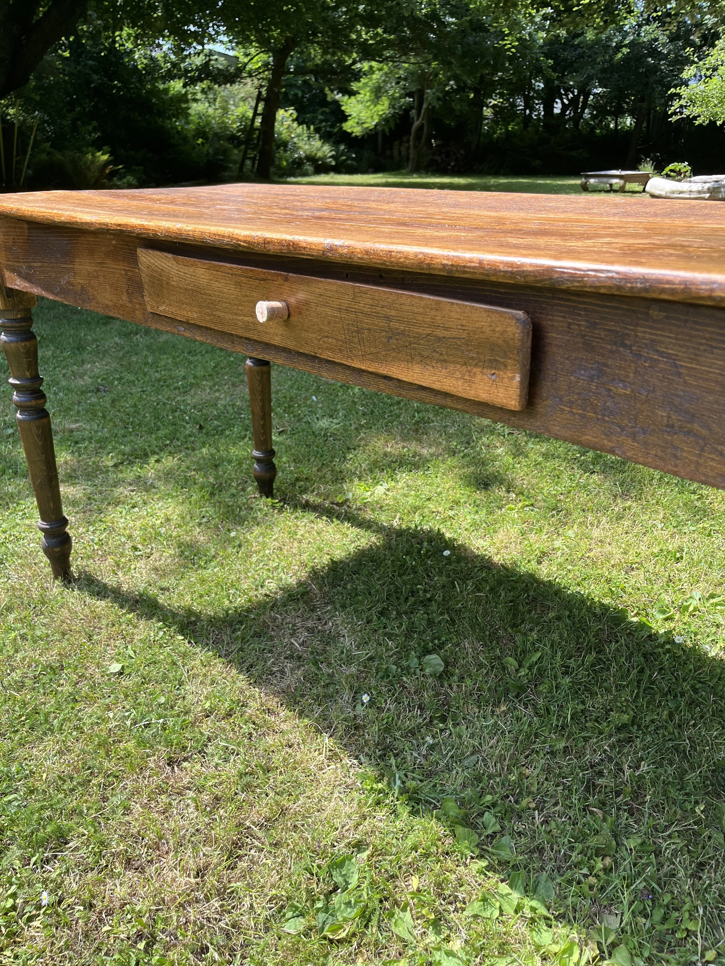 Secondhand vintage long narrow table