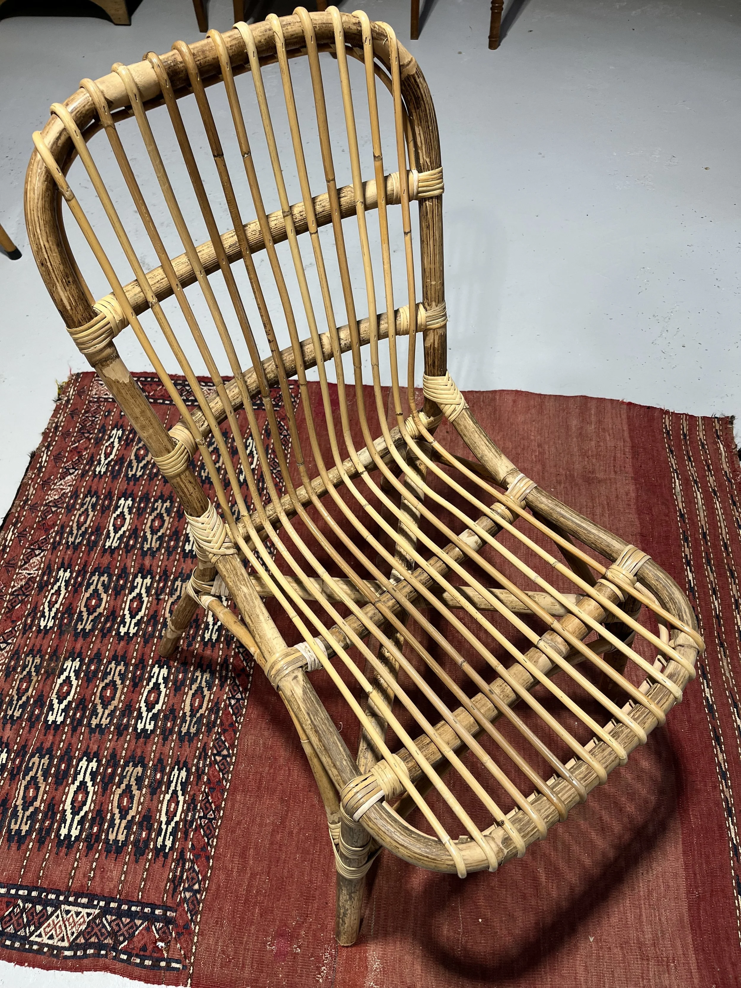 Vintage secondhand rattan chair