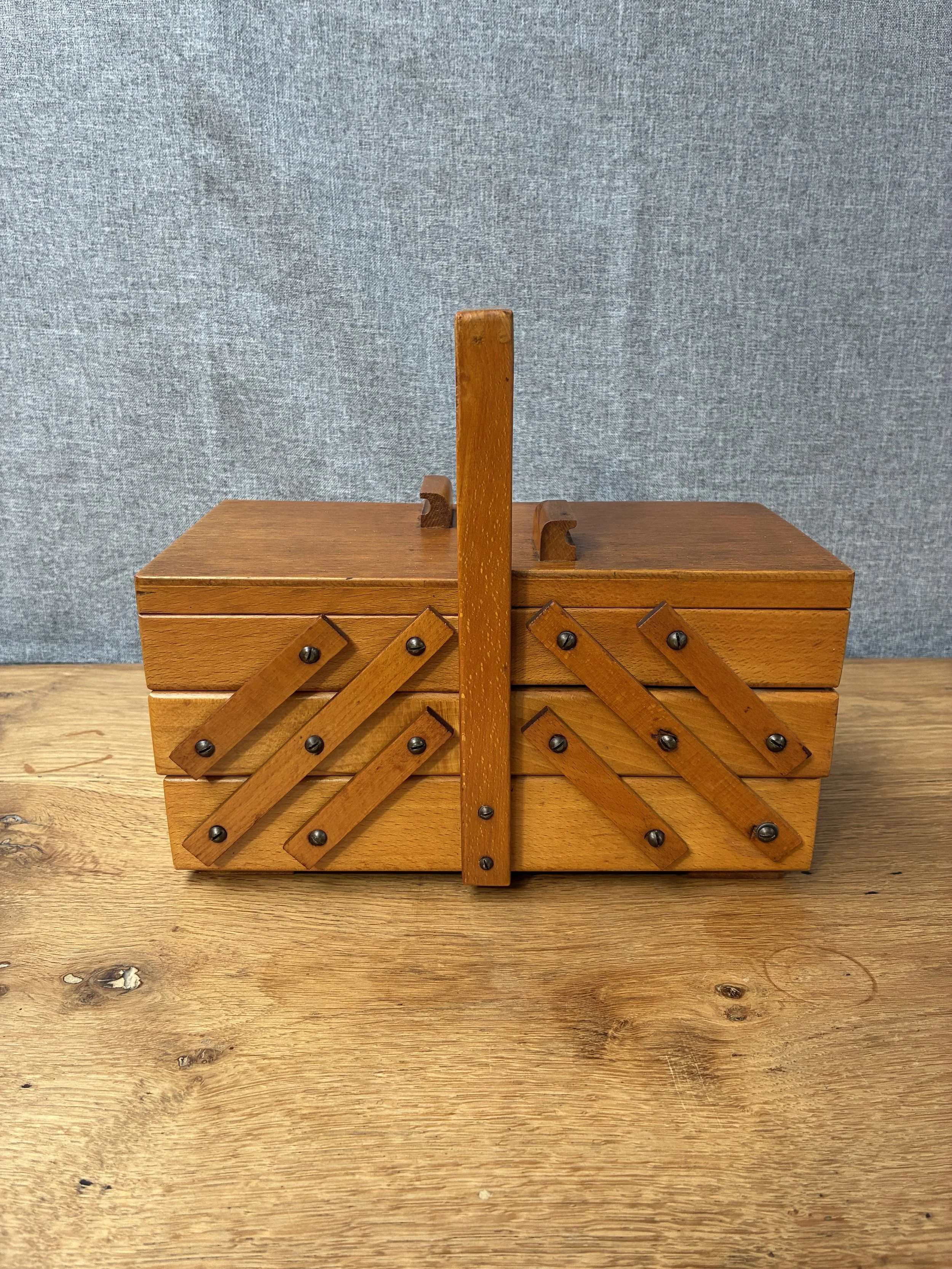 Secondhand vintage sewing box