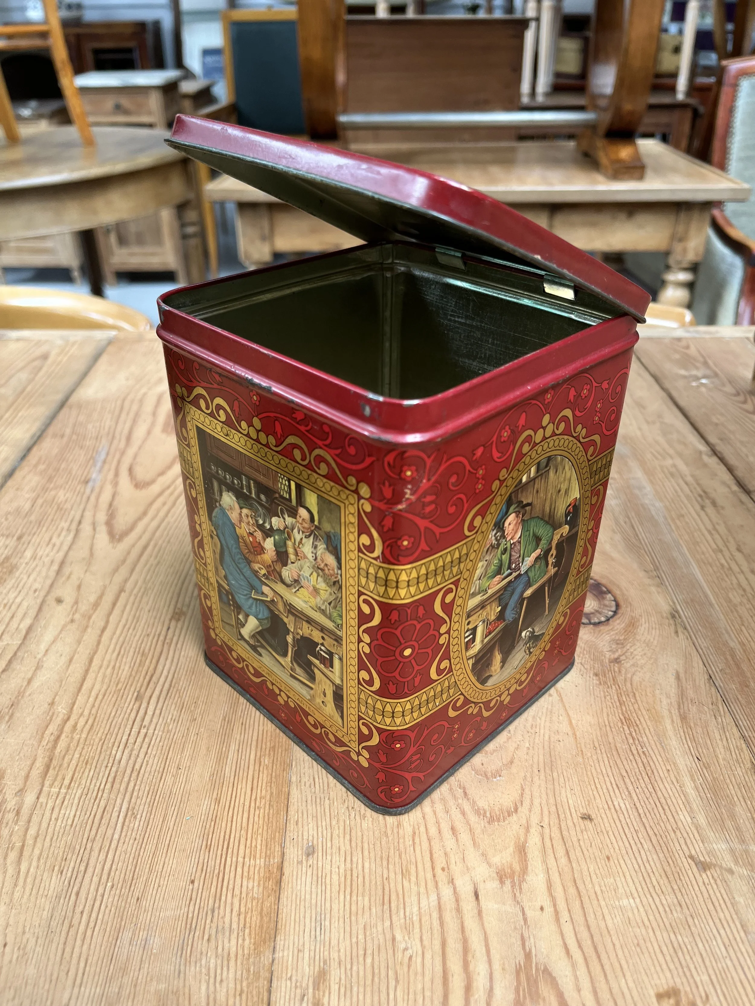 Secondhand vintage metal box