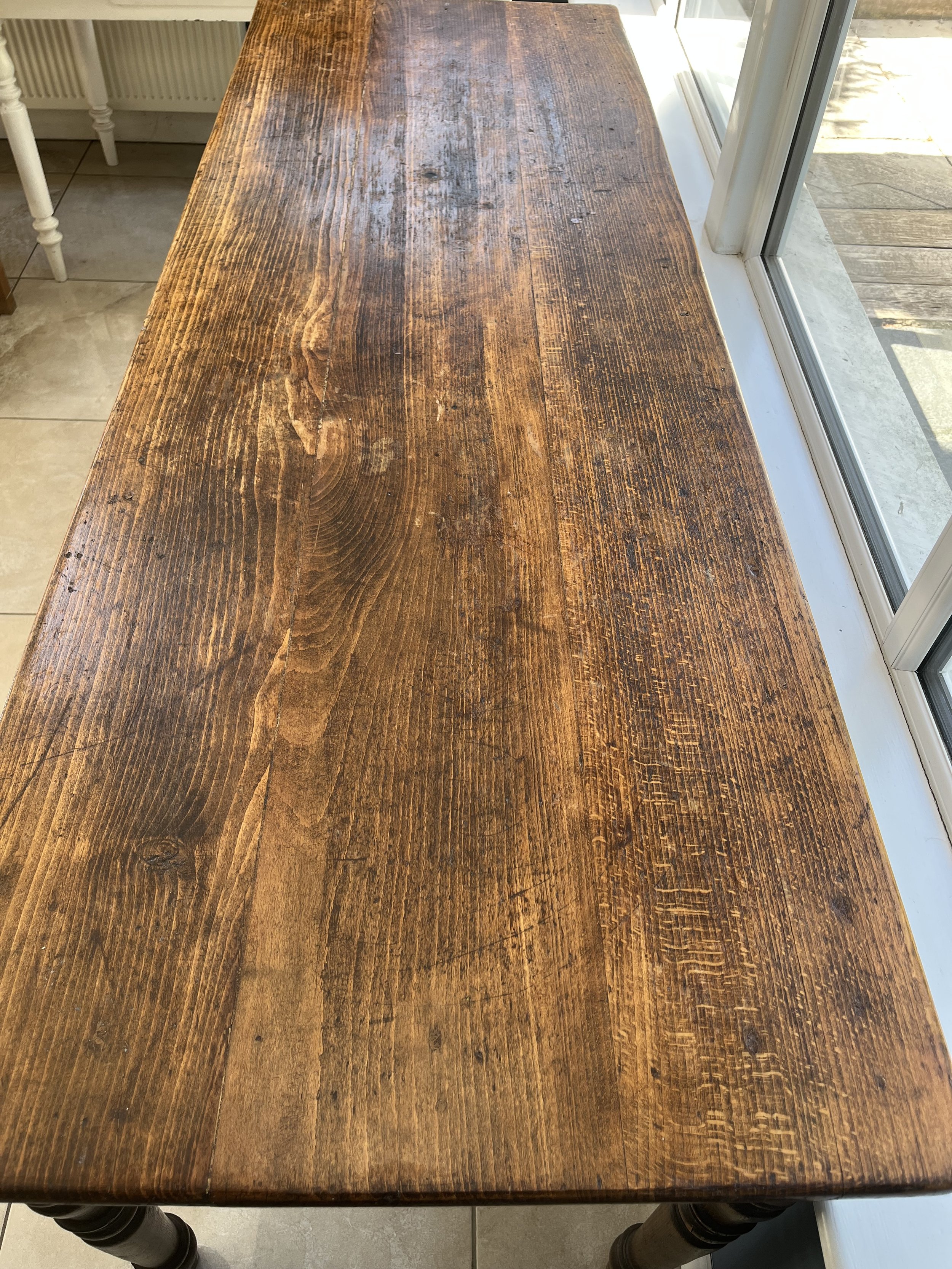 Secondhand vintage long narrow table