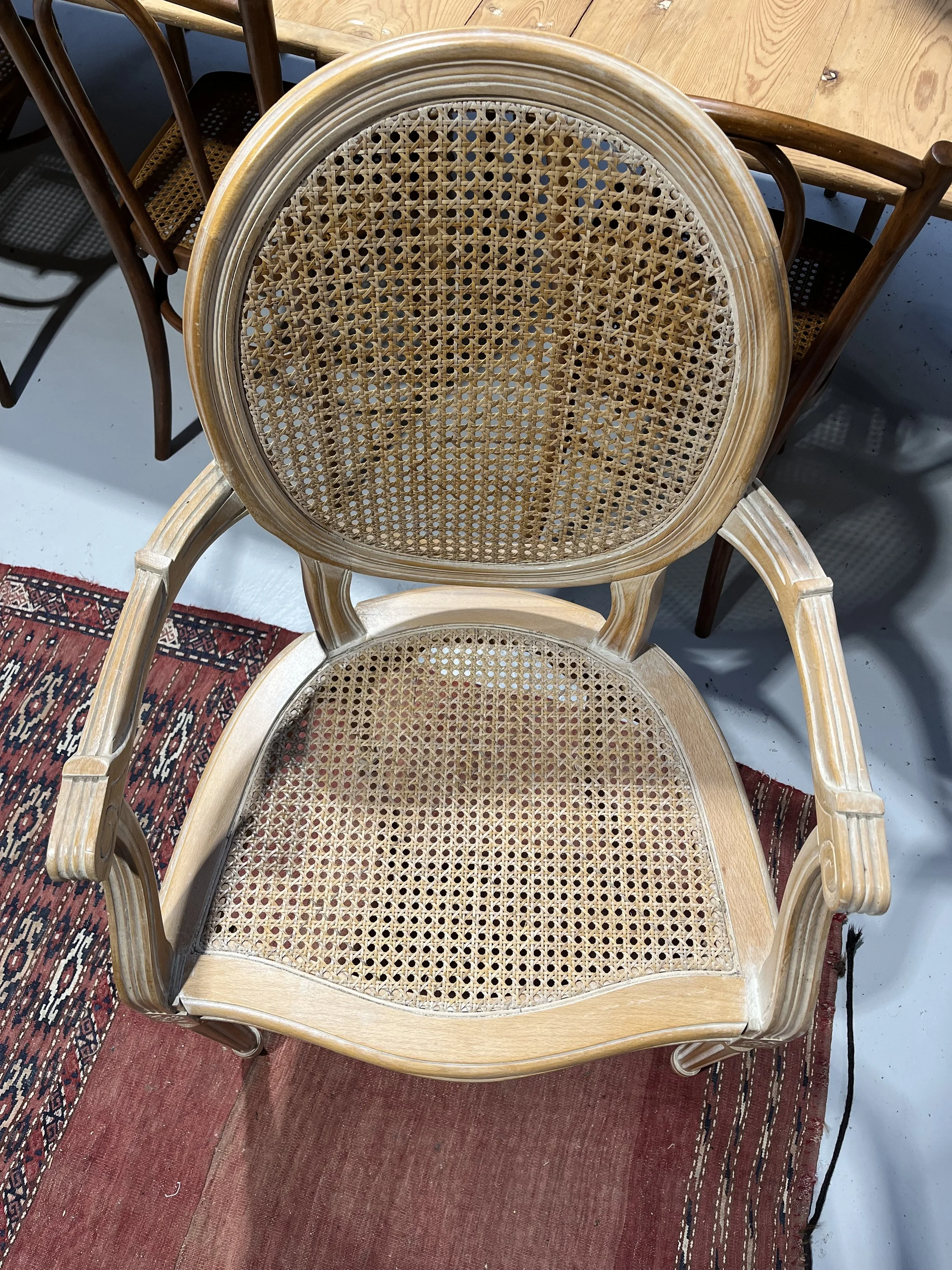 Secondhand vintage armchairs