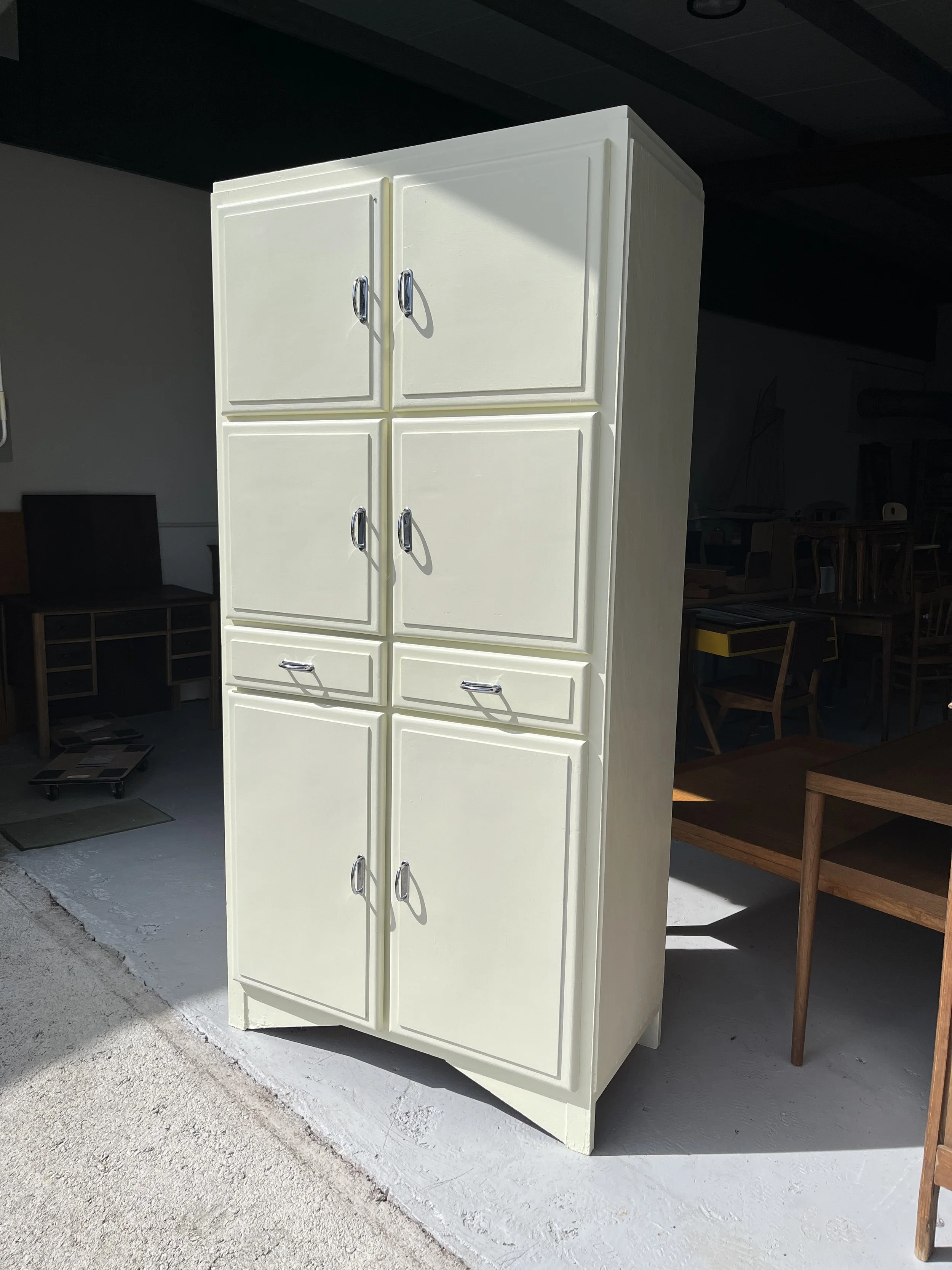 Secondhand vintage kitchen cabinet