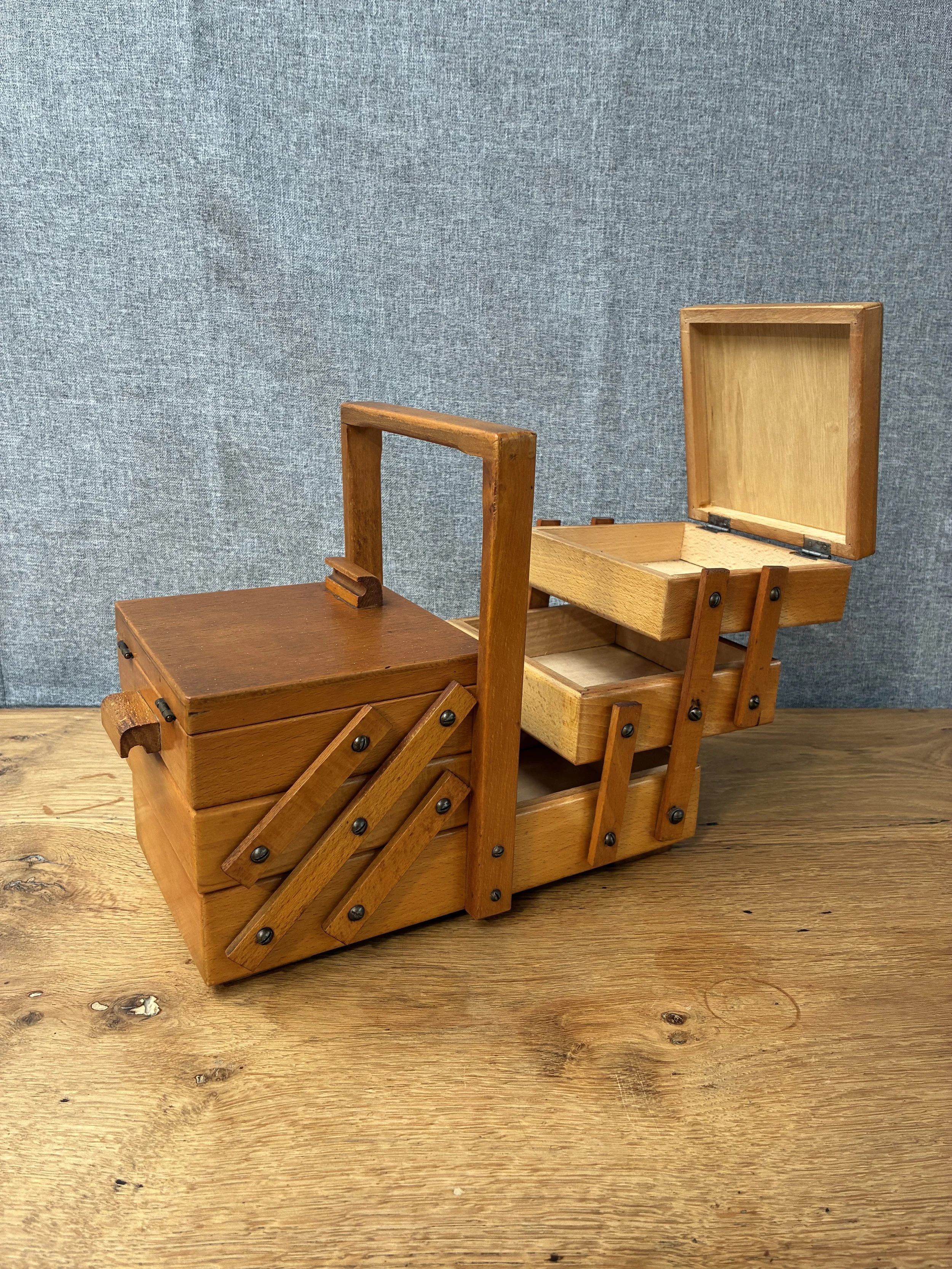 Secondhand vintage sewing box
