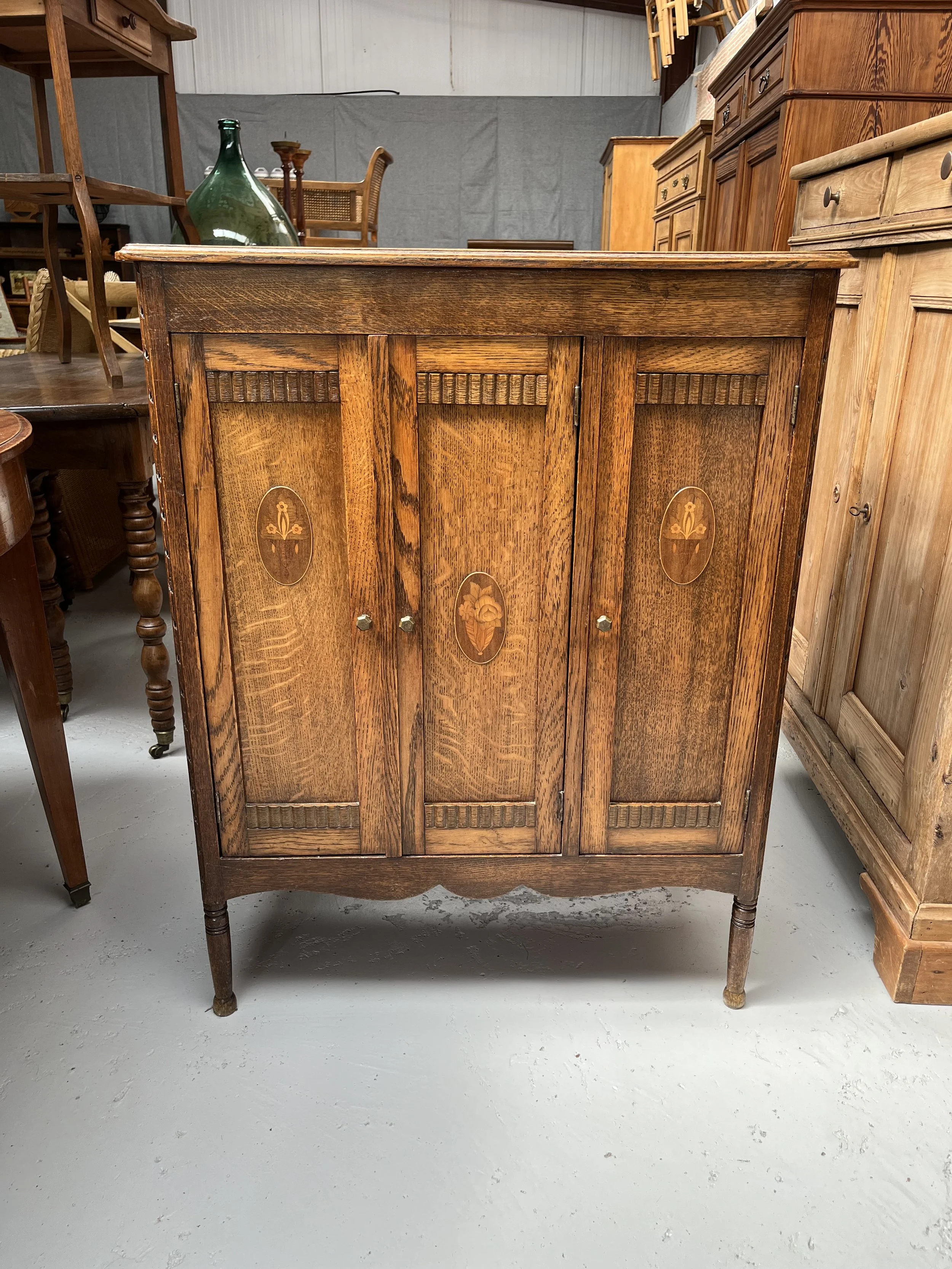 Secondhand vintage antique sideboard