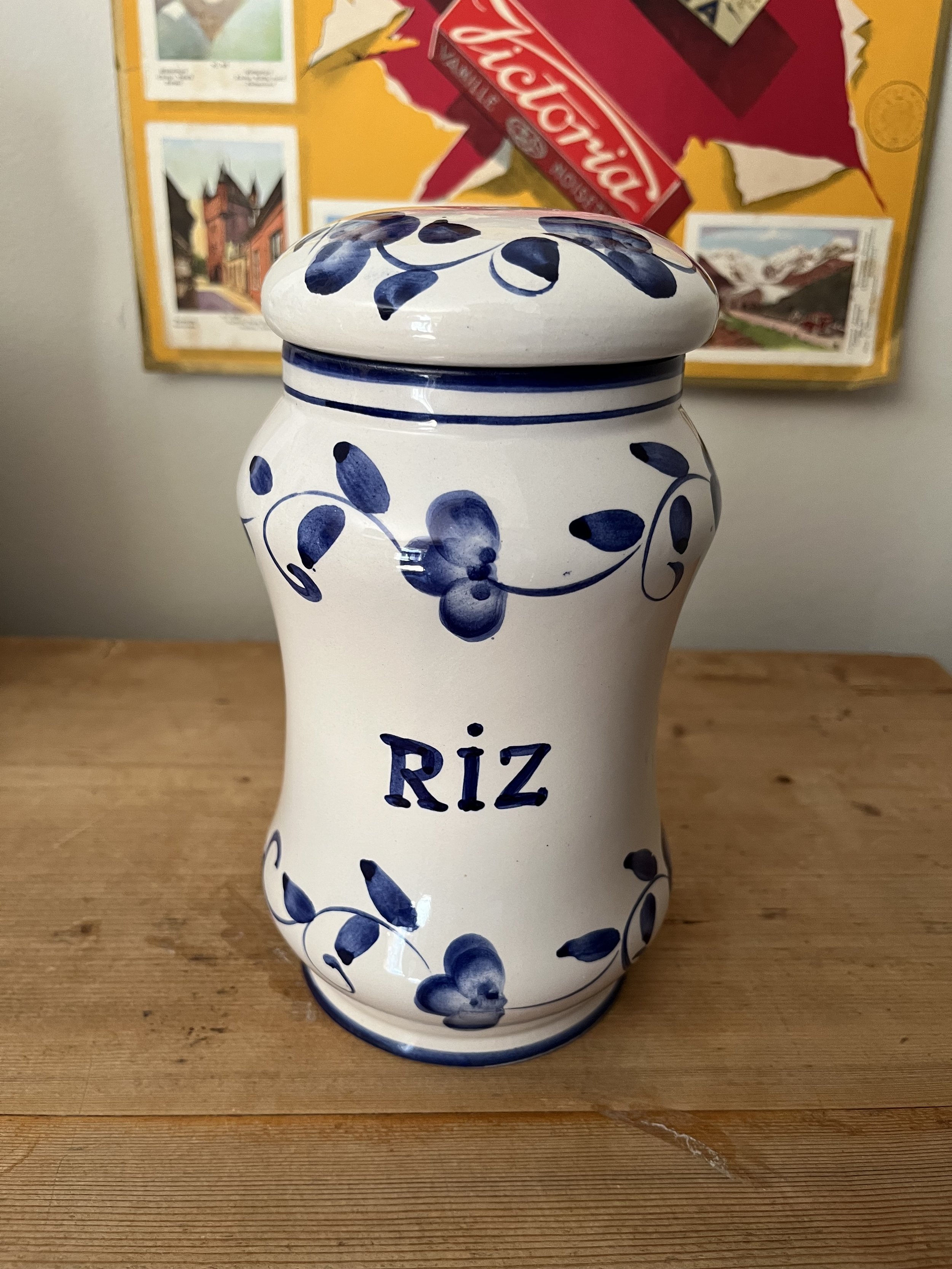 Secondhand vintage kitchen spice jars