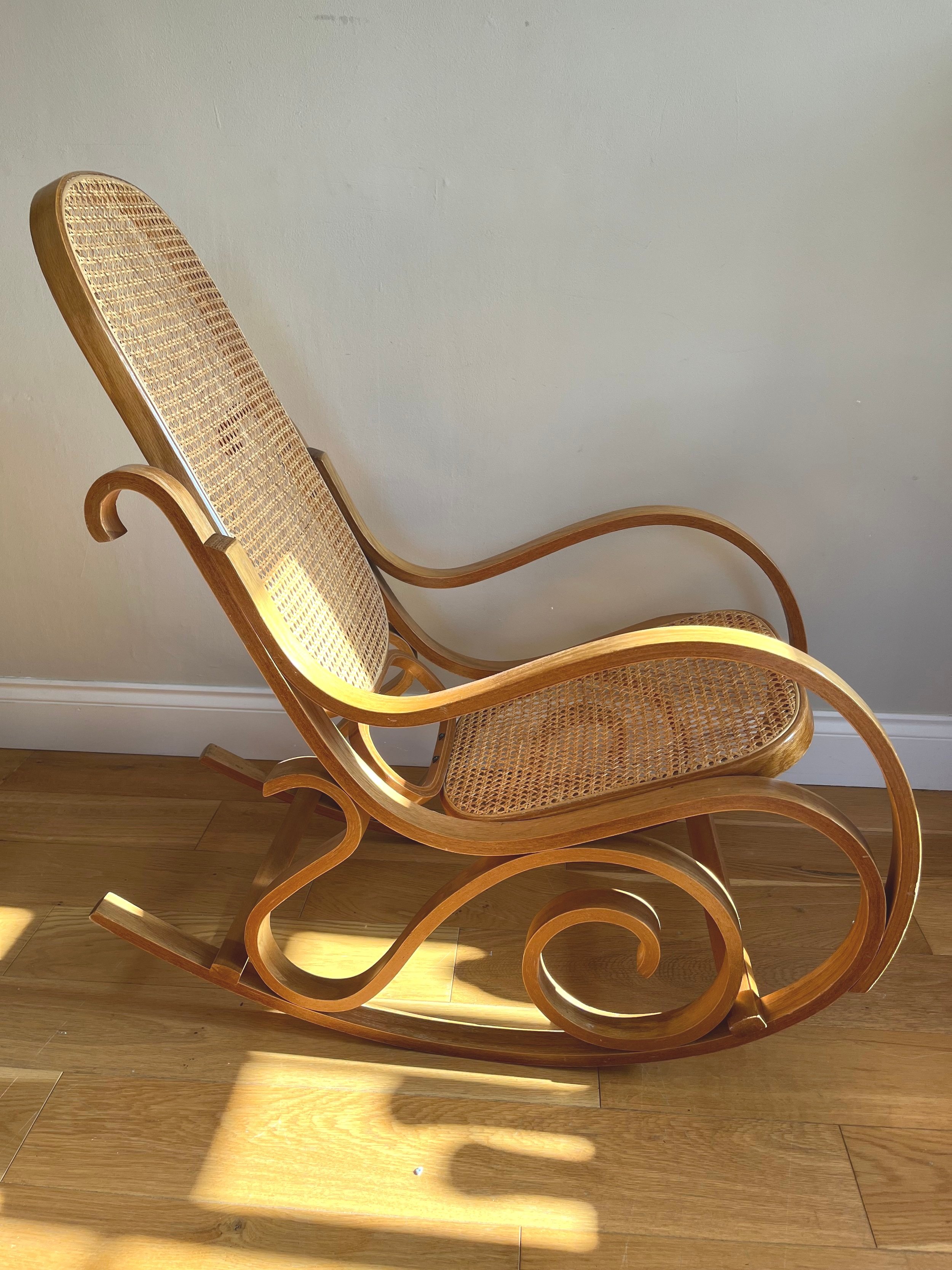 Secondhand vintage bentwood rocking chair