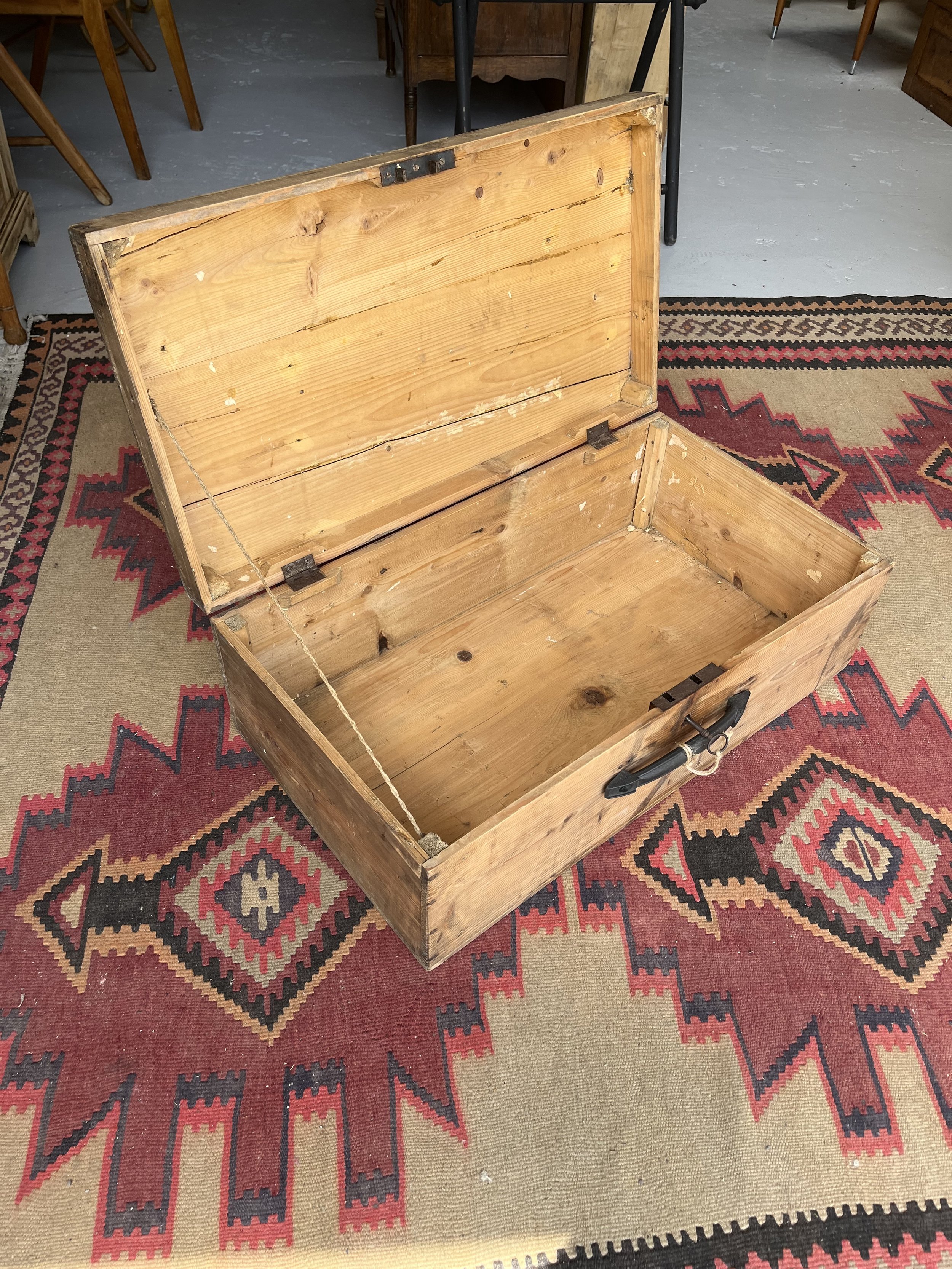 Secondhand vintage military trunk
