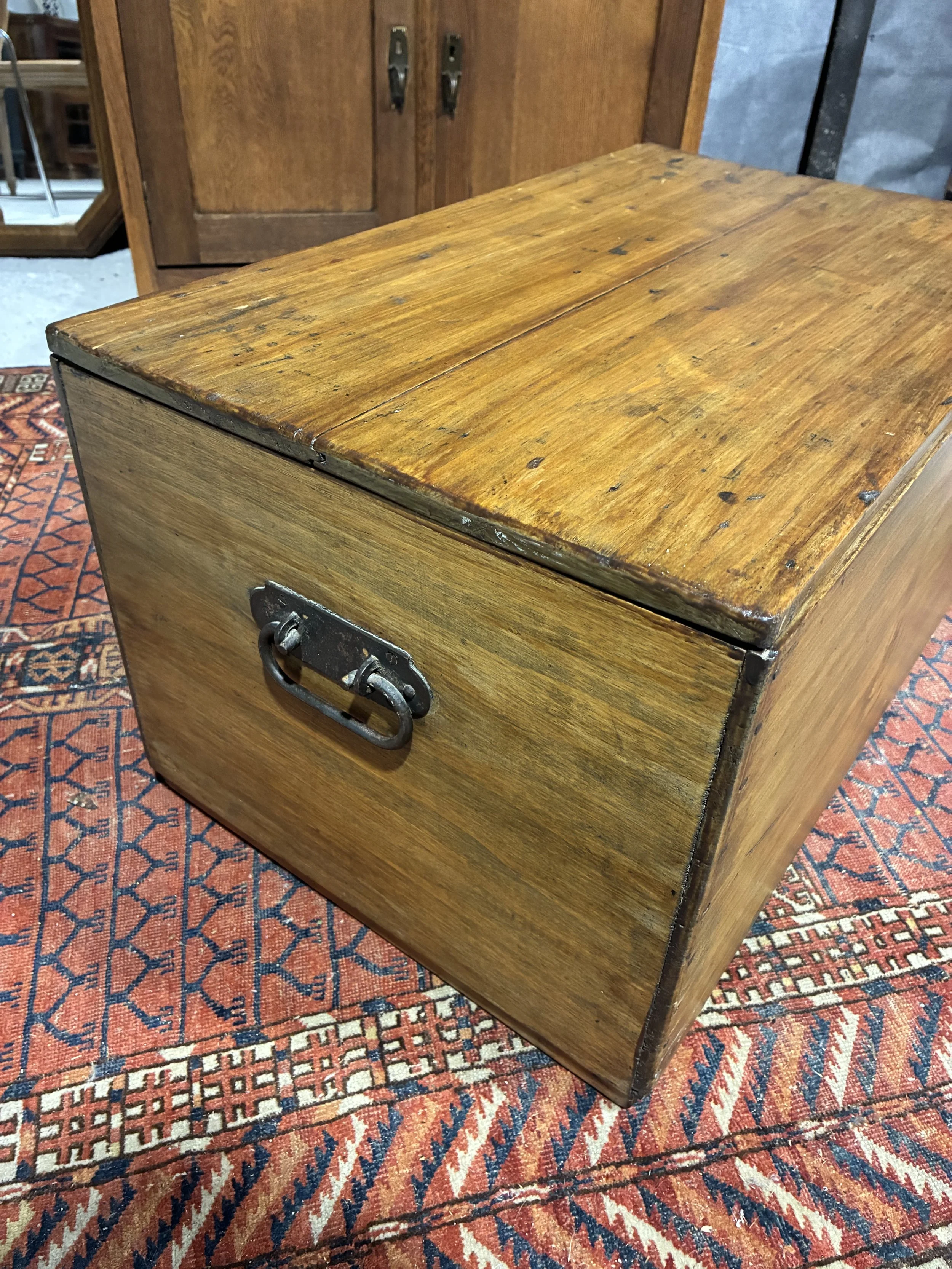 Secondhand vintage antique storage trunk